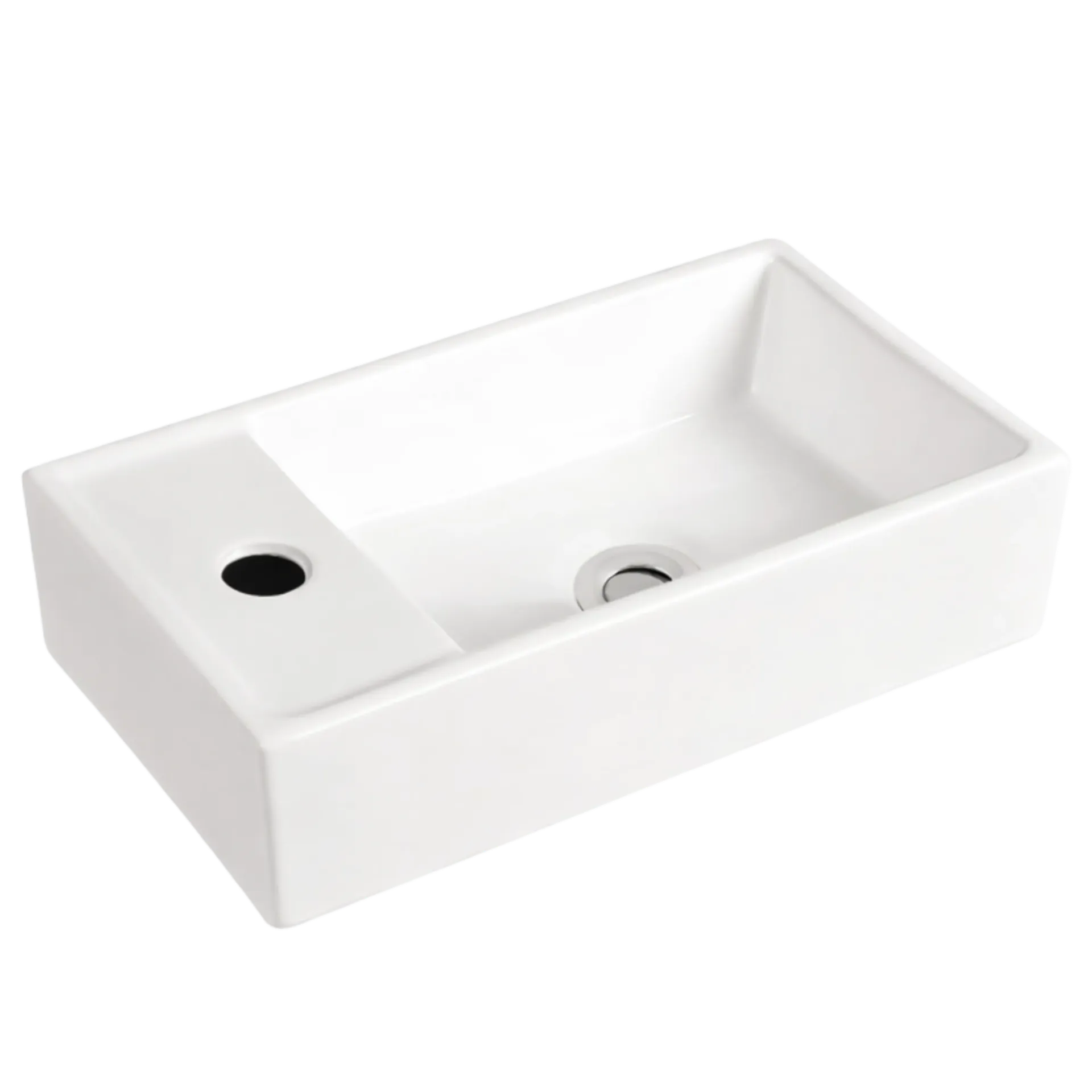 LAVAMANOS RECTANGULAR 41CM BLANCO UNIQUE