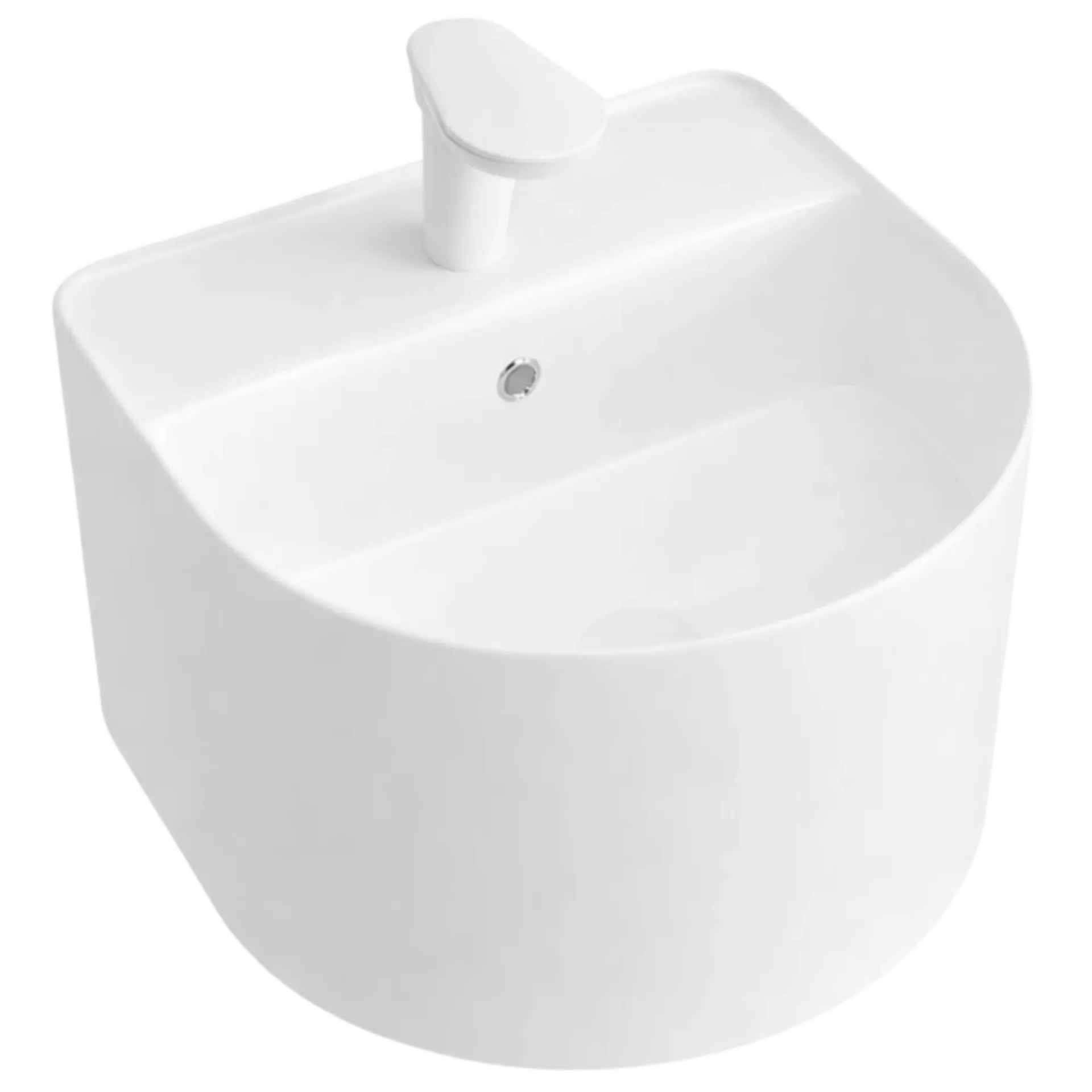 LAVAMANOS AEREO SEMIOVALADO BLANCO UNIQUE