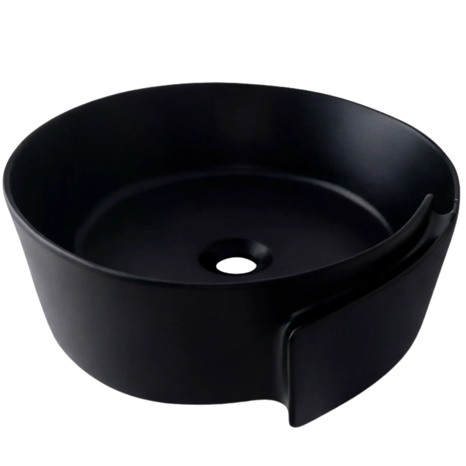 LAVAMANOS REDONDO 43CM NEGRO MATE UNIQUE