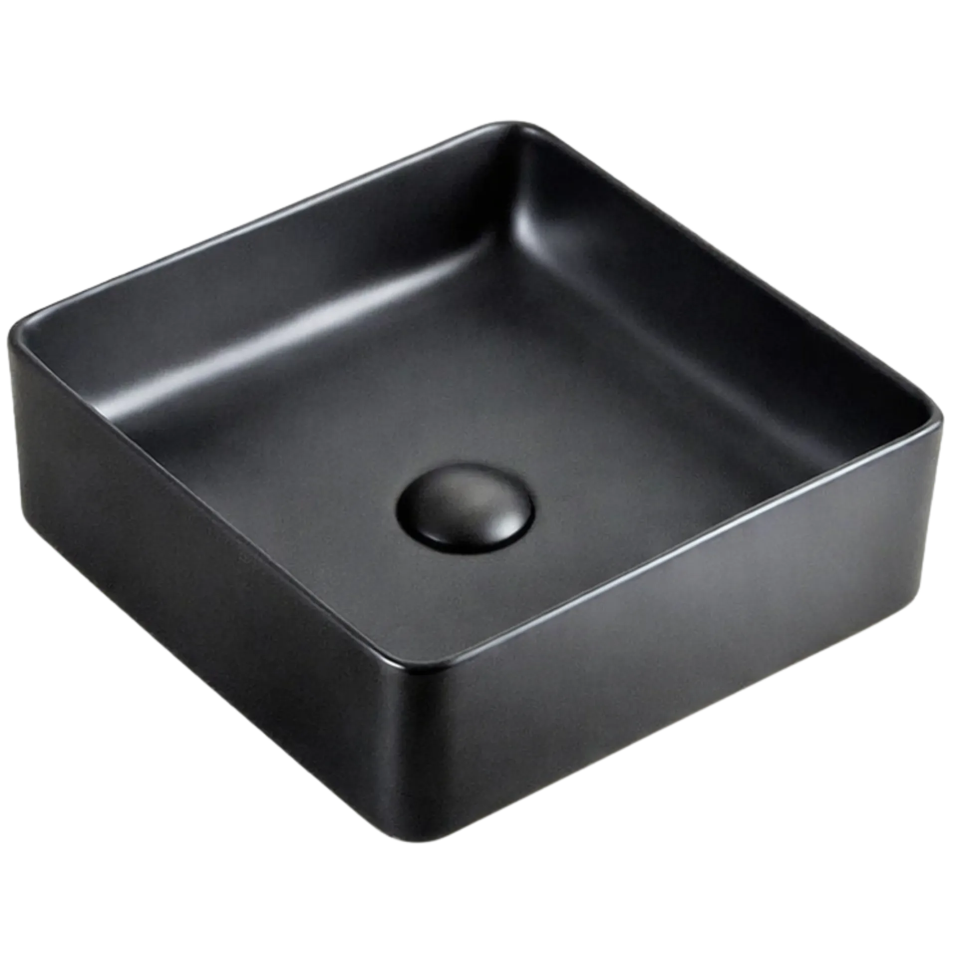 LAVAMANOS CUADRADO 37CM NEGRO MATE UNIQUE
