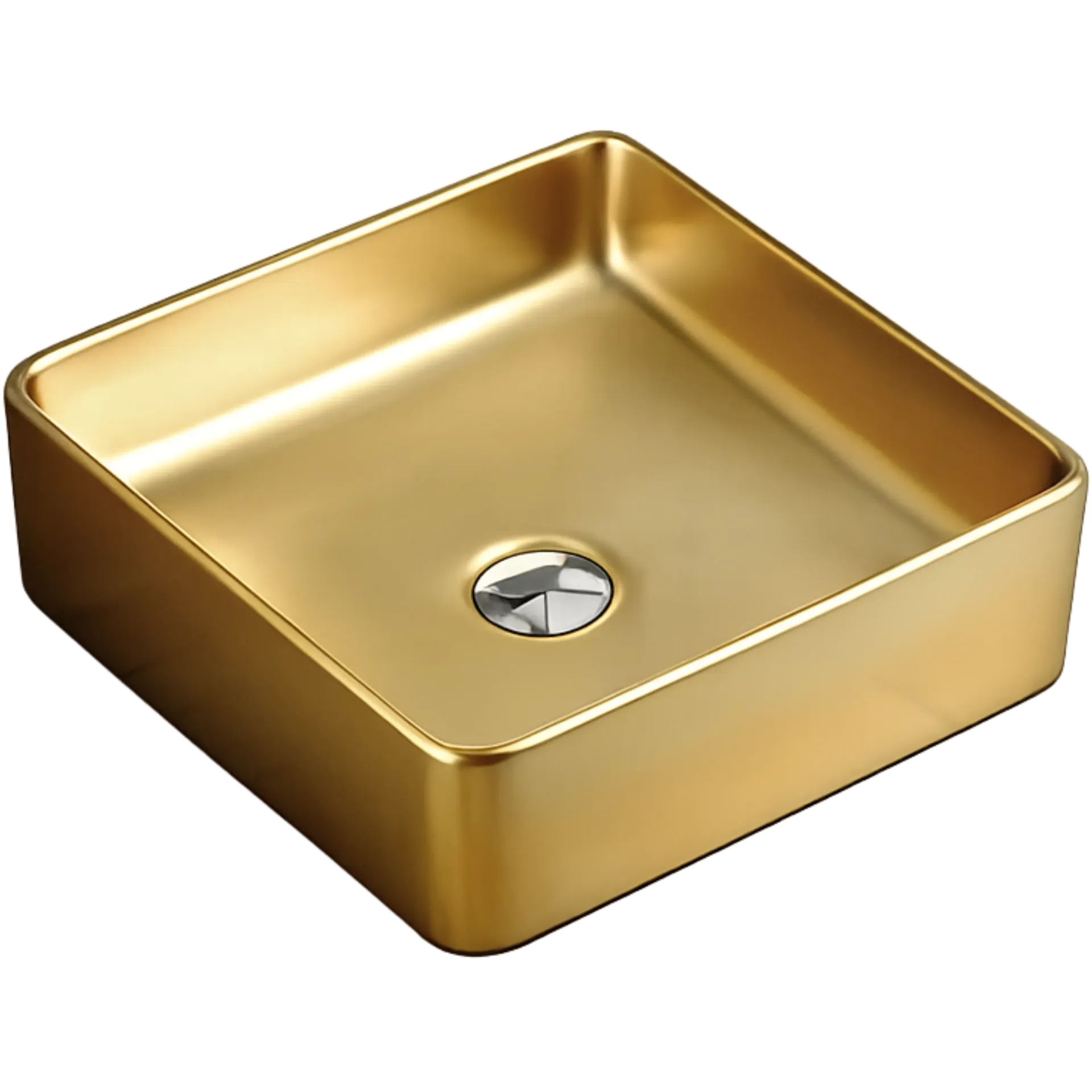[LAV-1201] LAVAMANOS CUADRADO 37CM YELLOW GOLD UNIQUE