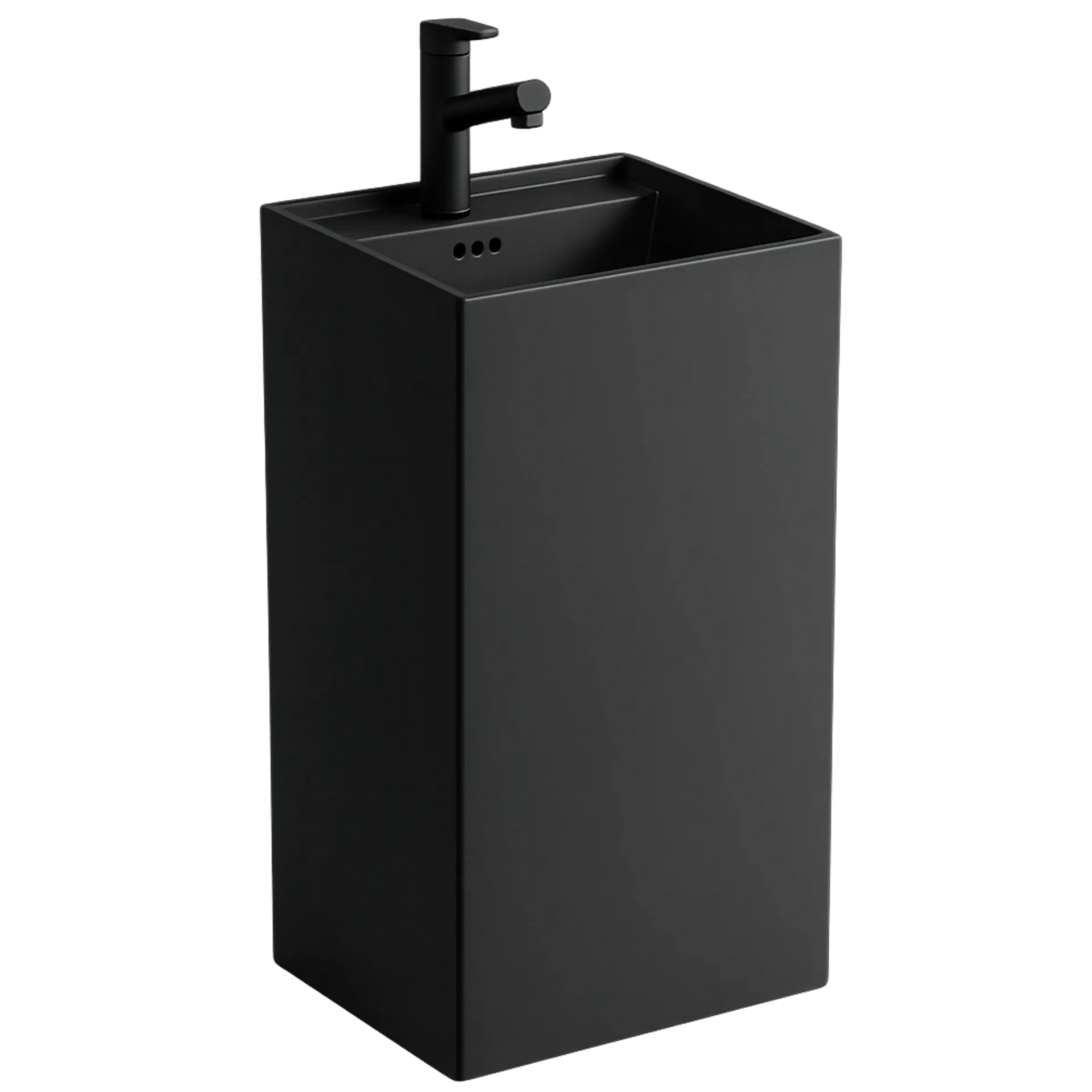 LAVAMANOS DE PISO 40CM NEGRO MATE UNIQUE