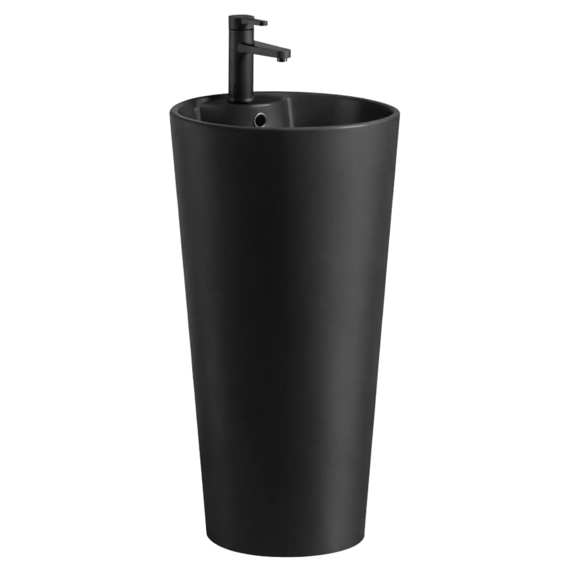 LAVAMANOS DE PISO 40CM NEGRO MATE UNIQUE