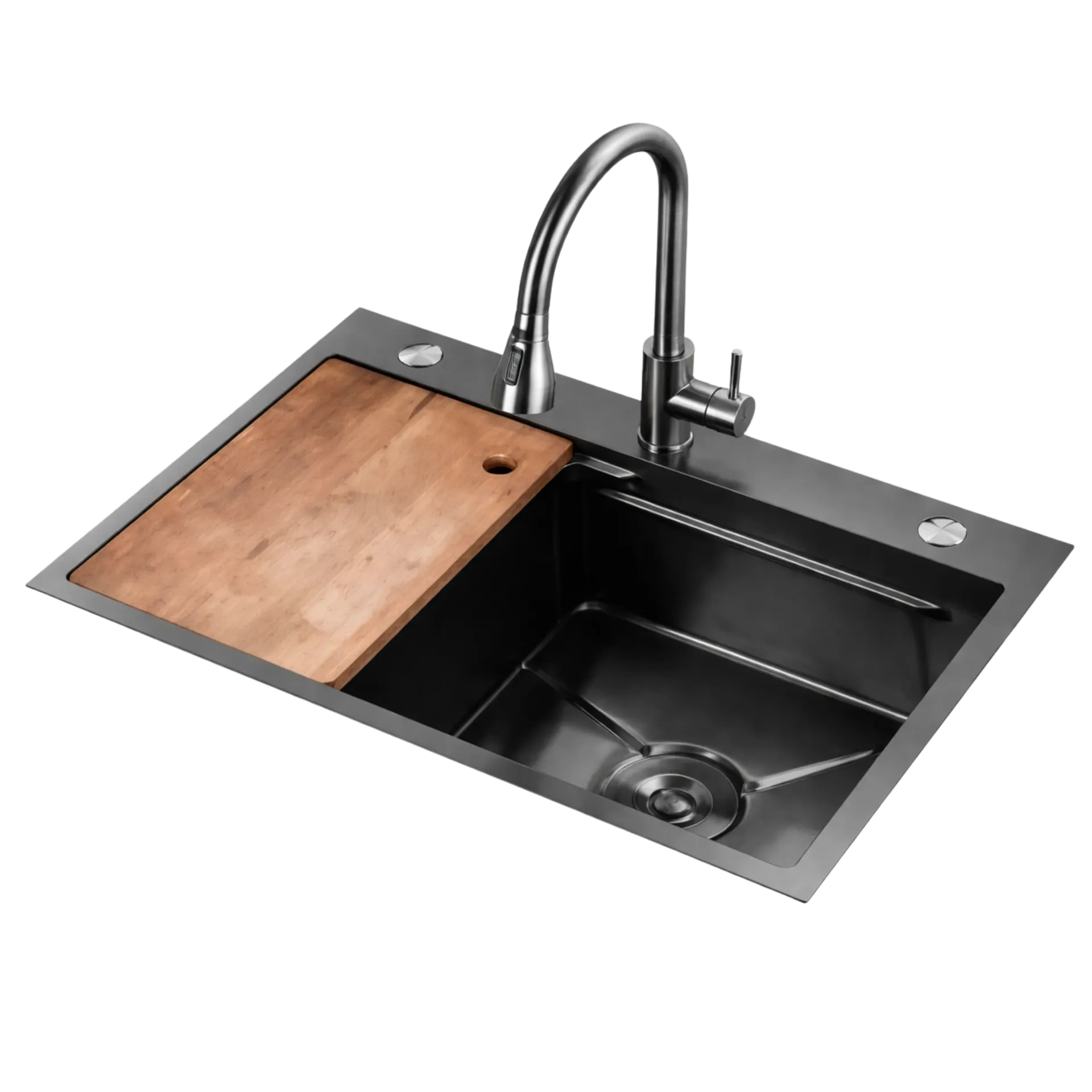 [FRE-1003] FREGADERO DE UNA TINA 76CM NEGRO MATE UNIQUE