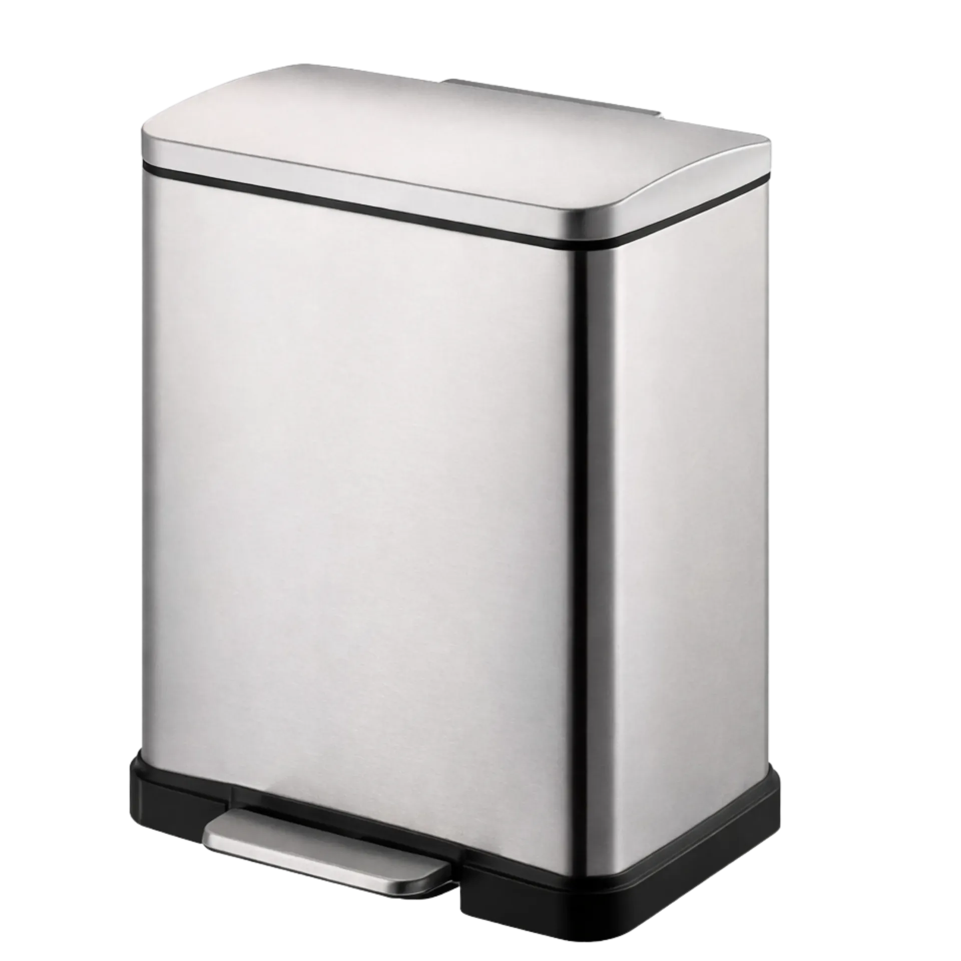 [4001000] PAPELERA RECTANGULAR 12L SATINADO TRR