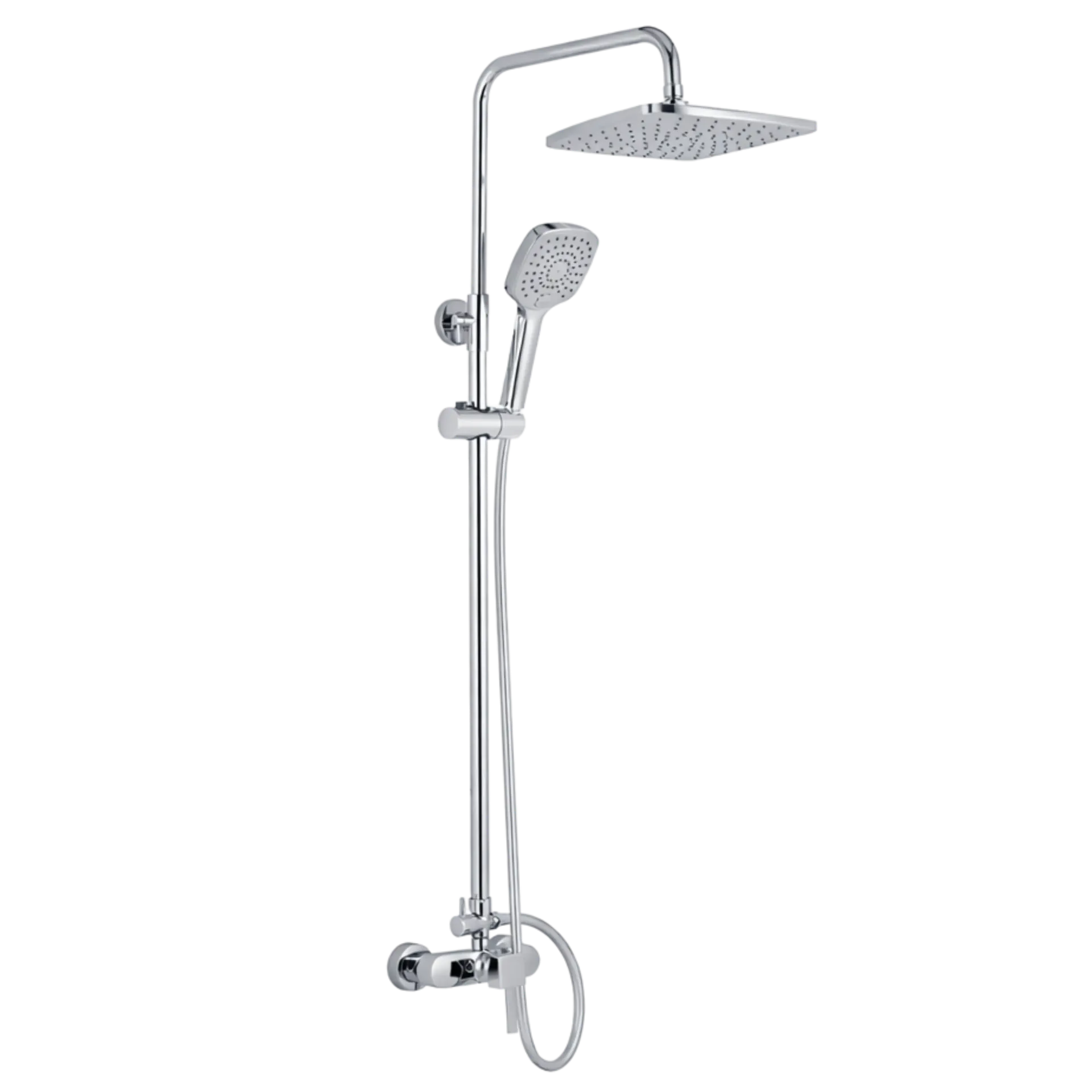 SISTEMA DE DUCHA CUADRADO CON DUCHA DE MANO CROMADO FERMETAL
