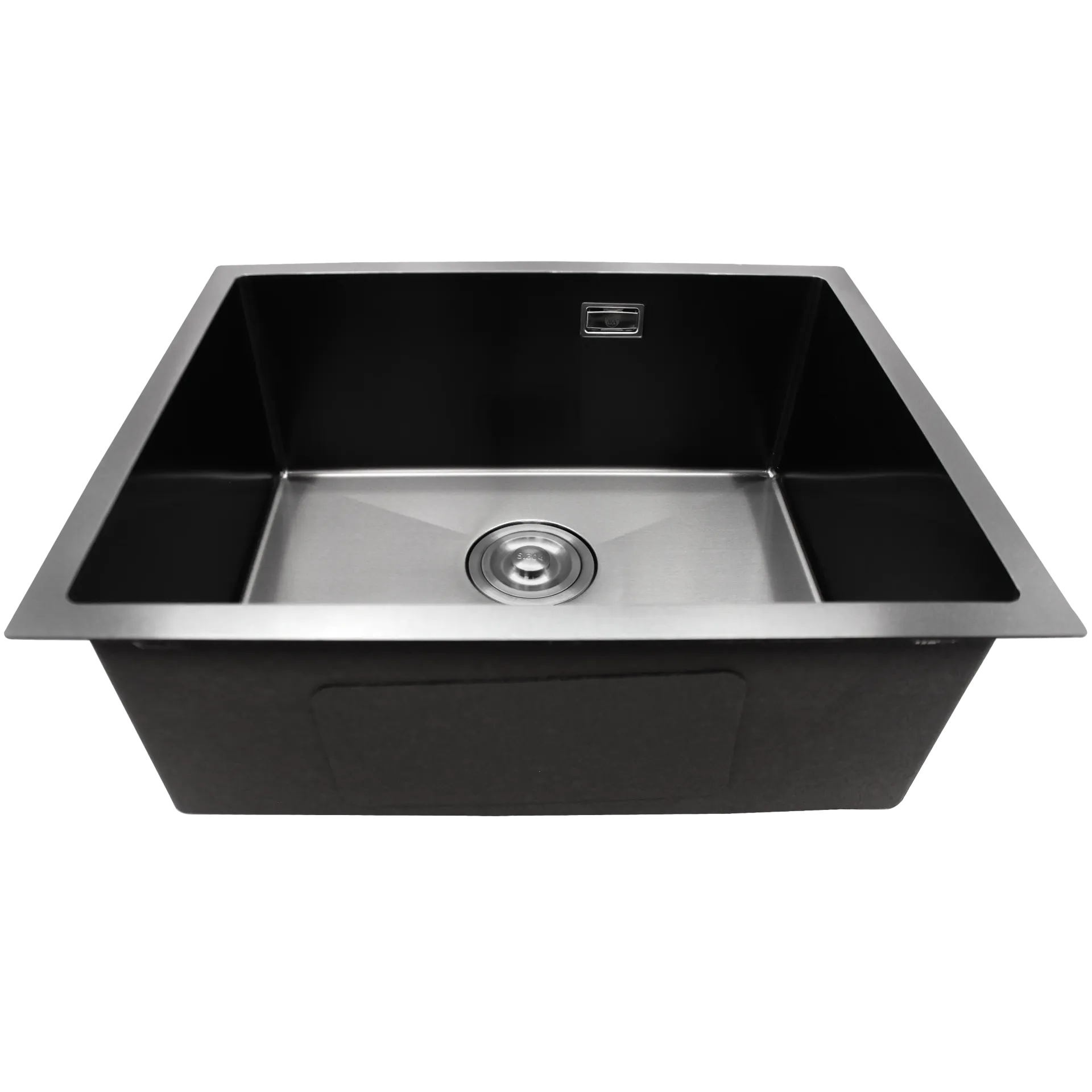 [MET-903] FREGADERO DE UNA TINA 55CM NEGRO MATE MA