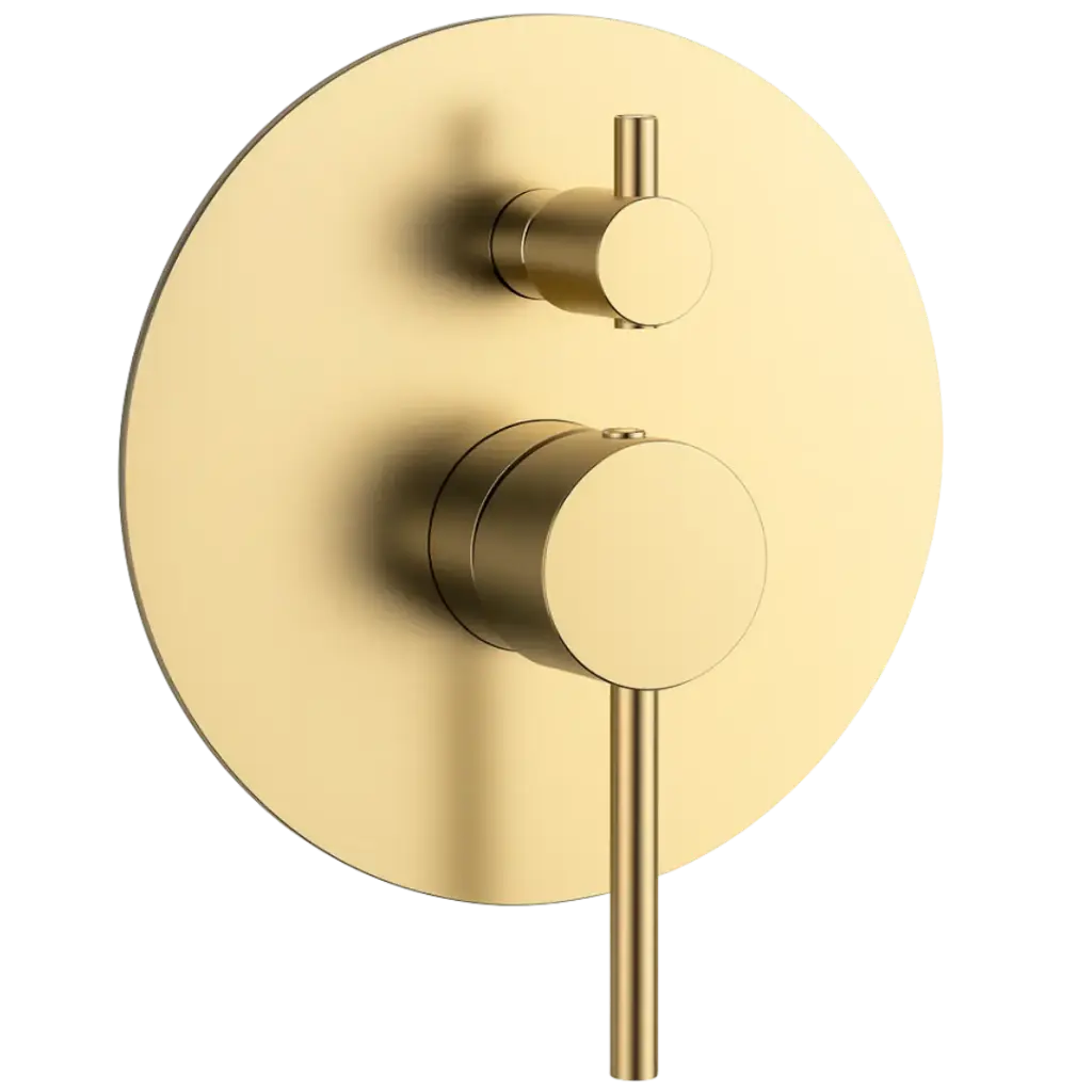 [GRUDU-037] MONOMANDO DE DUCHA TOLEDO 2 FUNCIONES DORADO MATE EUROPA