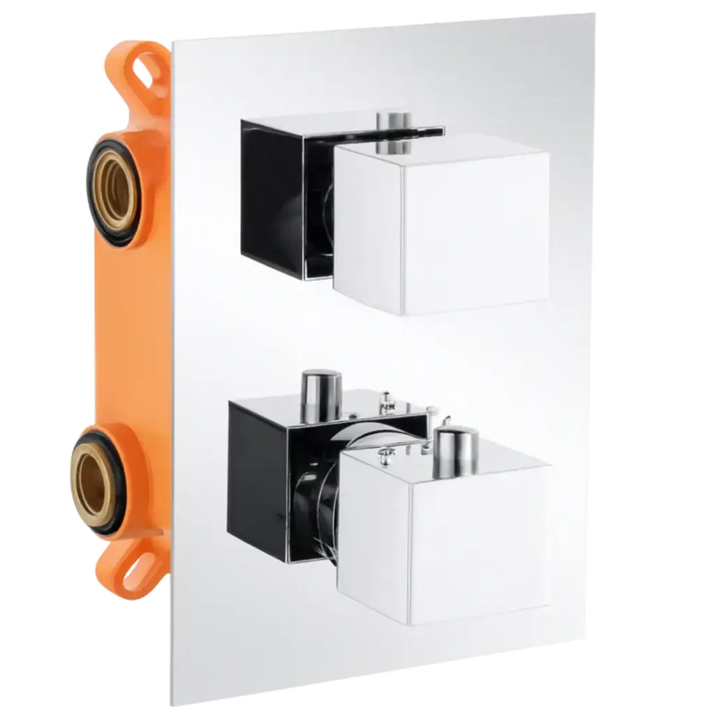 [GRUDU-014] GRUPO DE DUCHA TERMOSTATICO 3 FUNCIONES VALENCIA CROMADO EUROPA