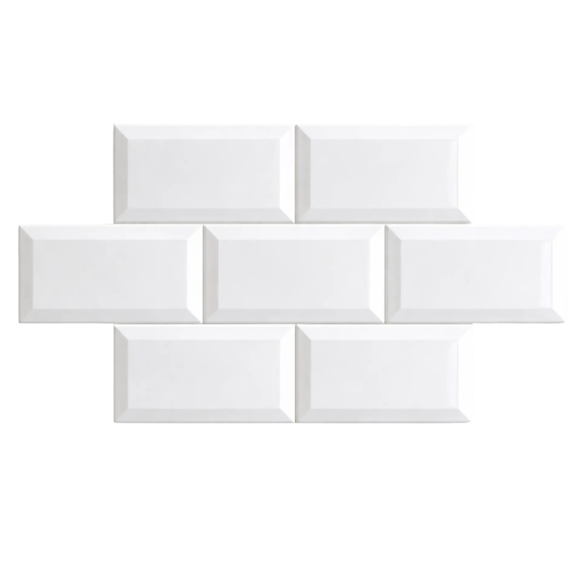 CERAMICA 10X20CM BISELADA BLANCA EUR