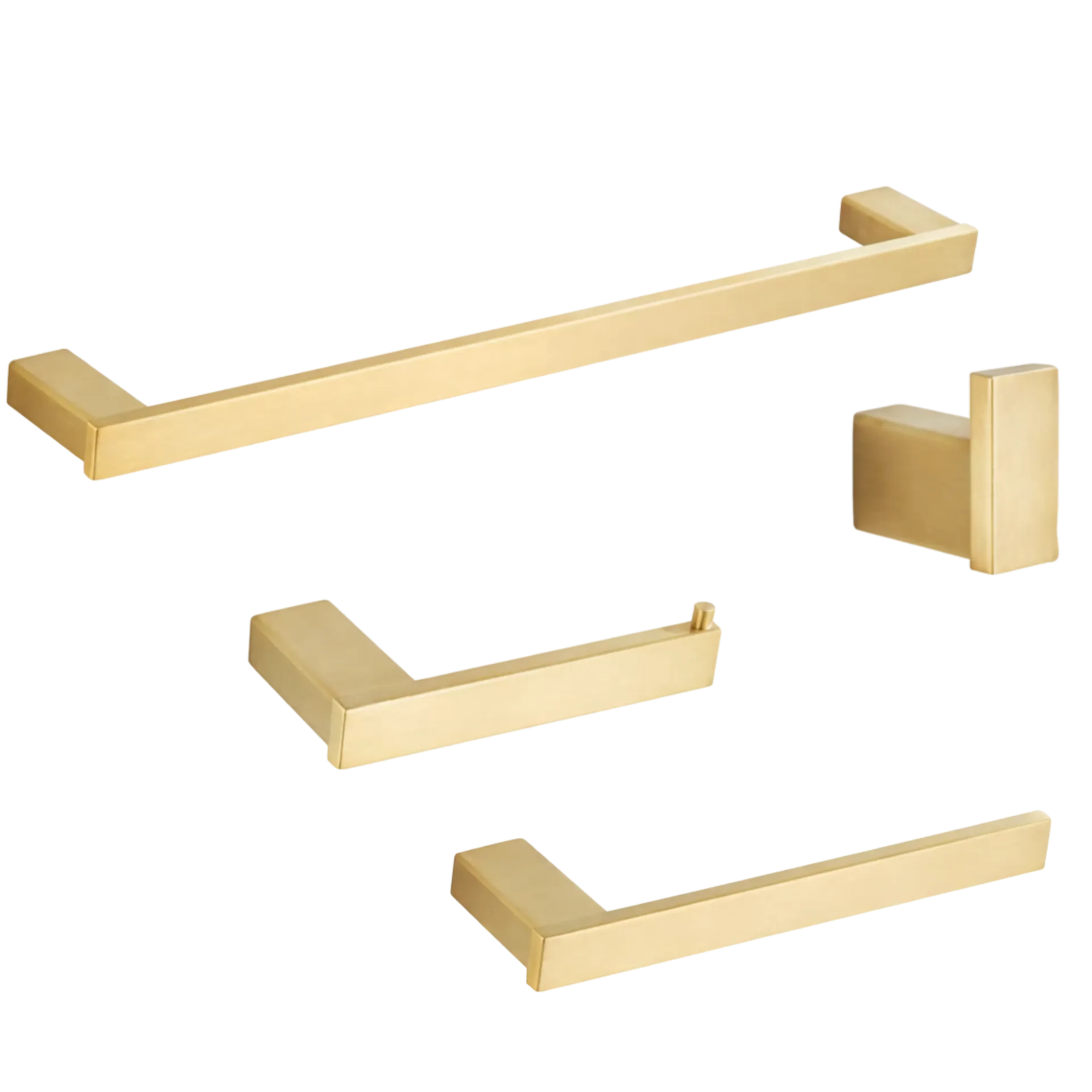 SET DE ACCESORIOS APOLO 4 PZAS DORADO MATE RIVER