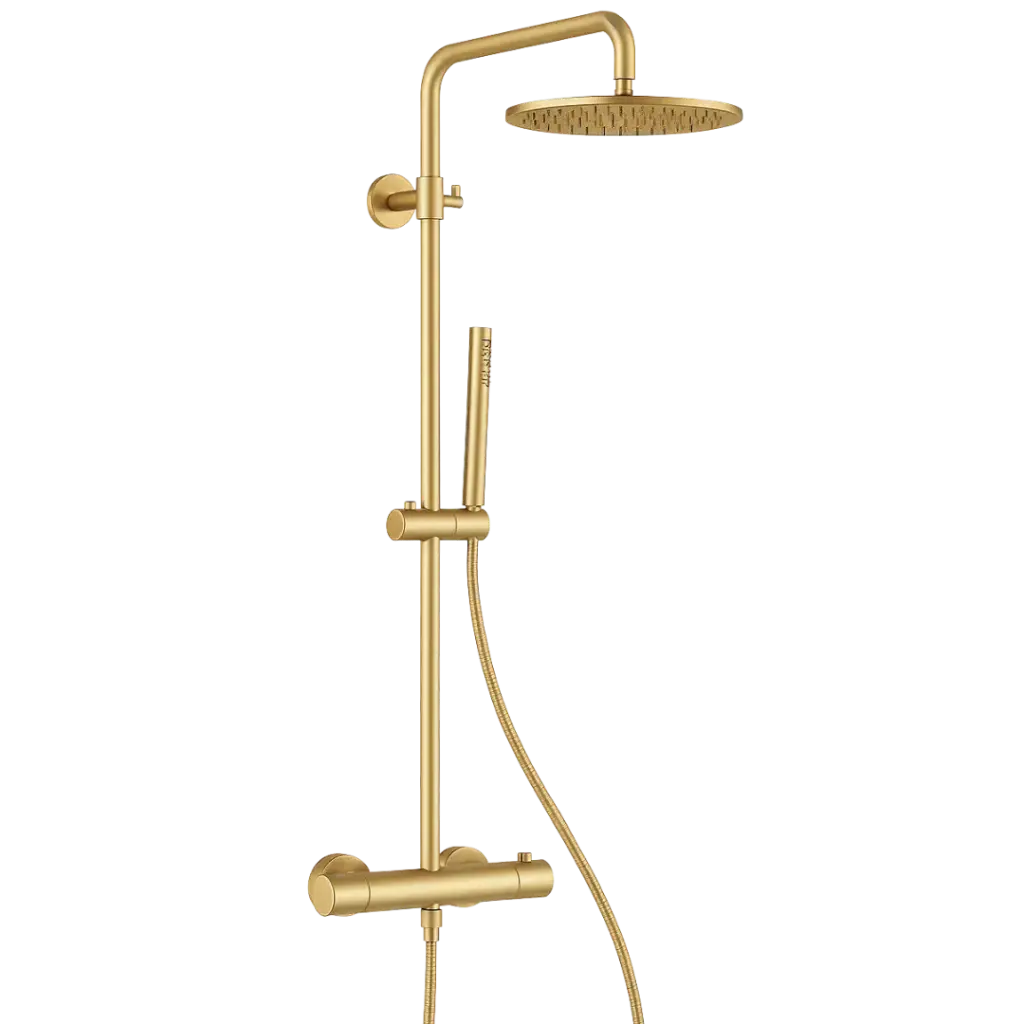 [DUC-003] COLUMNA DE DUCHA TERMOSTATICA DORADO MATE EUROPA