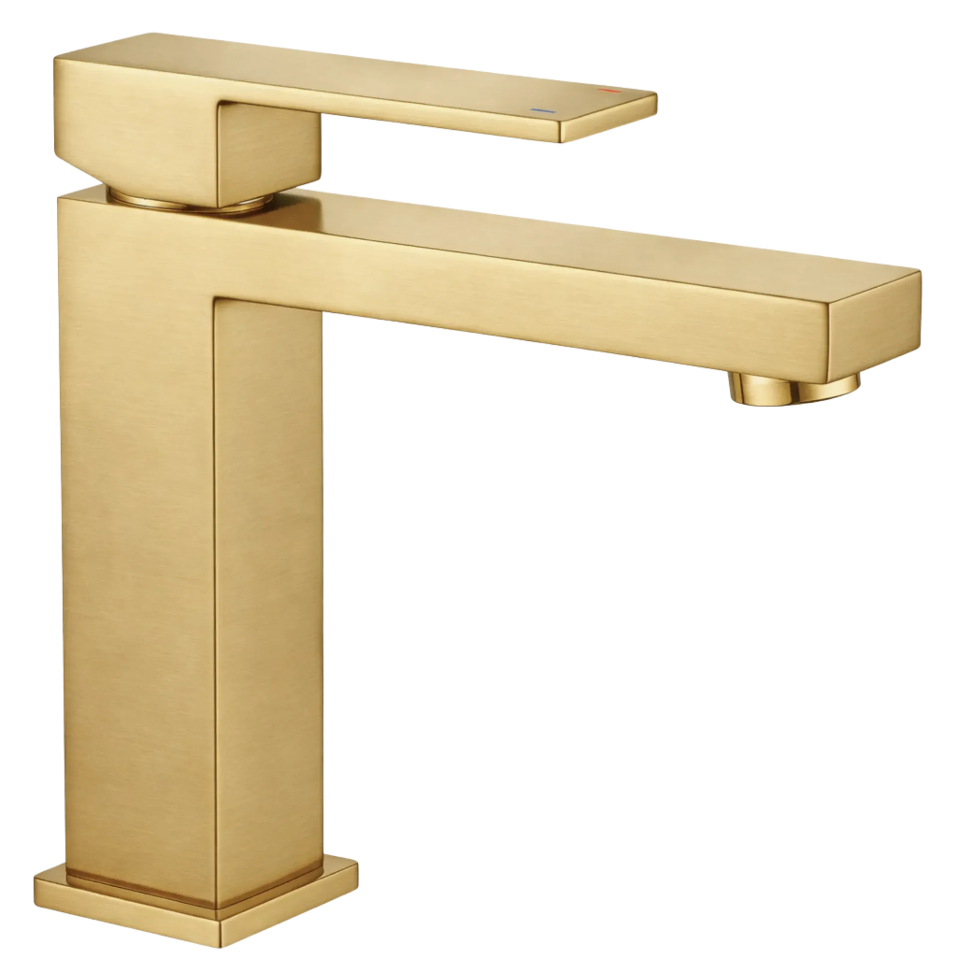 GRIFERIA DE LAVAMANOS BAJA RUBIK DORADO MATE RIVER