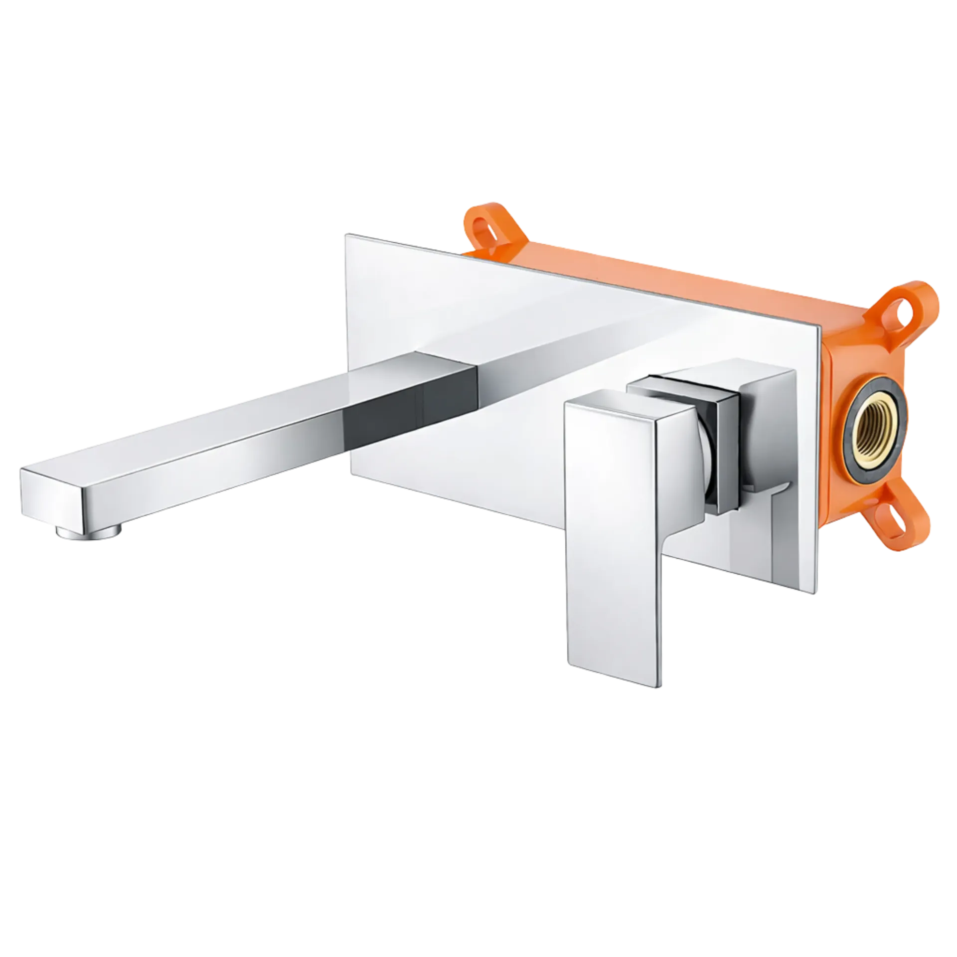 GRIFERIA DE LAVAMANOS DE PARED RUBIK CROMADO RIVER