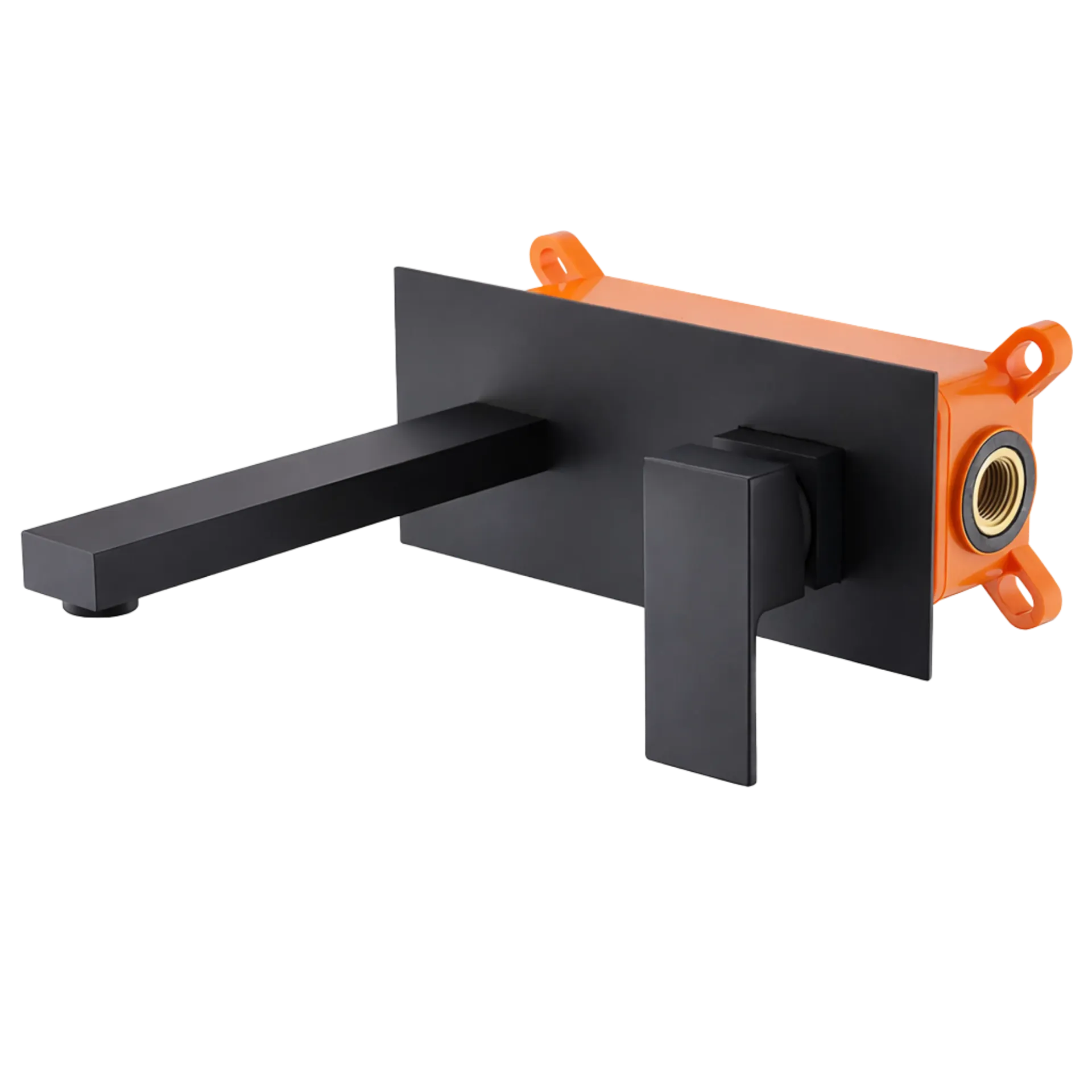 [RIV-470N] GRIFERIA DE LAVAMANOS DE PARED RUBIK NEGRO MATE RIVER