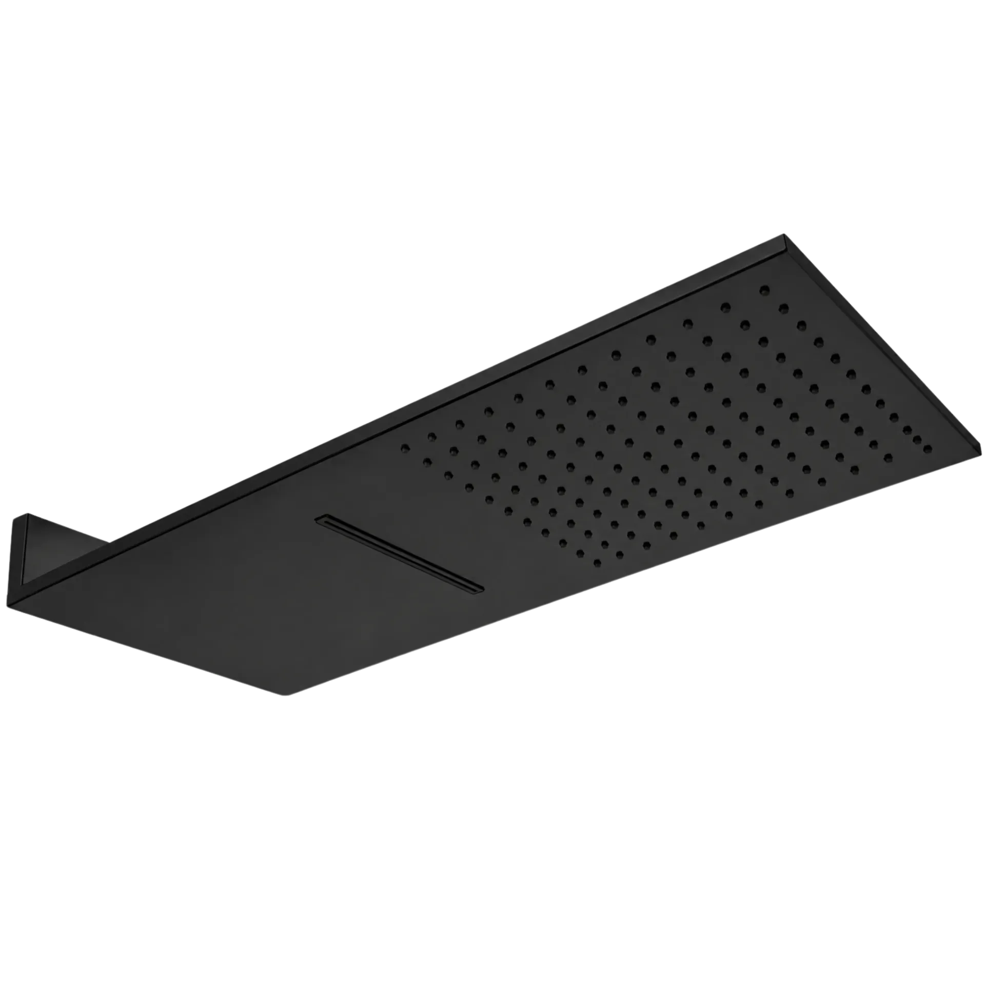 DUCHA REGADERA RECTANGULAR NEGRO MATE RIVER