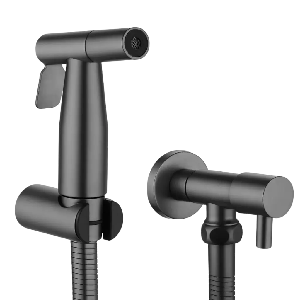 [TELE-007] DUCHA DE MANO TOLEDO GUN METAL EUROPA