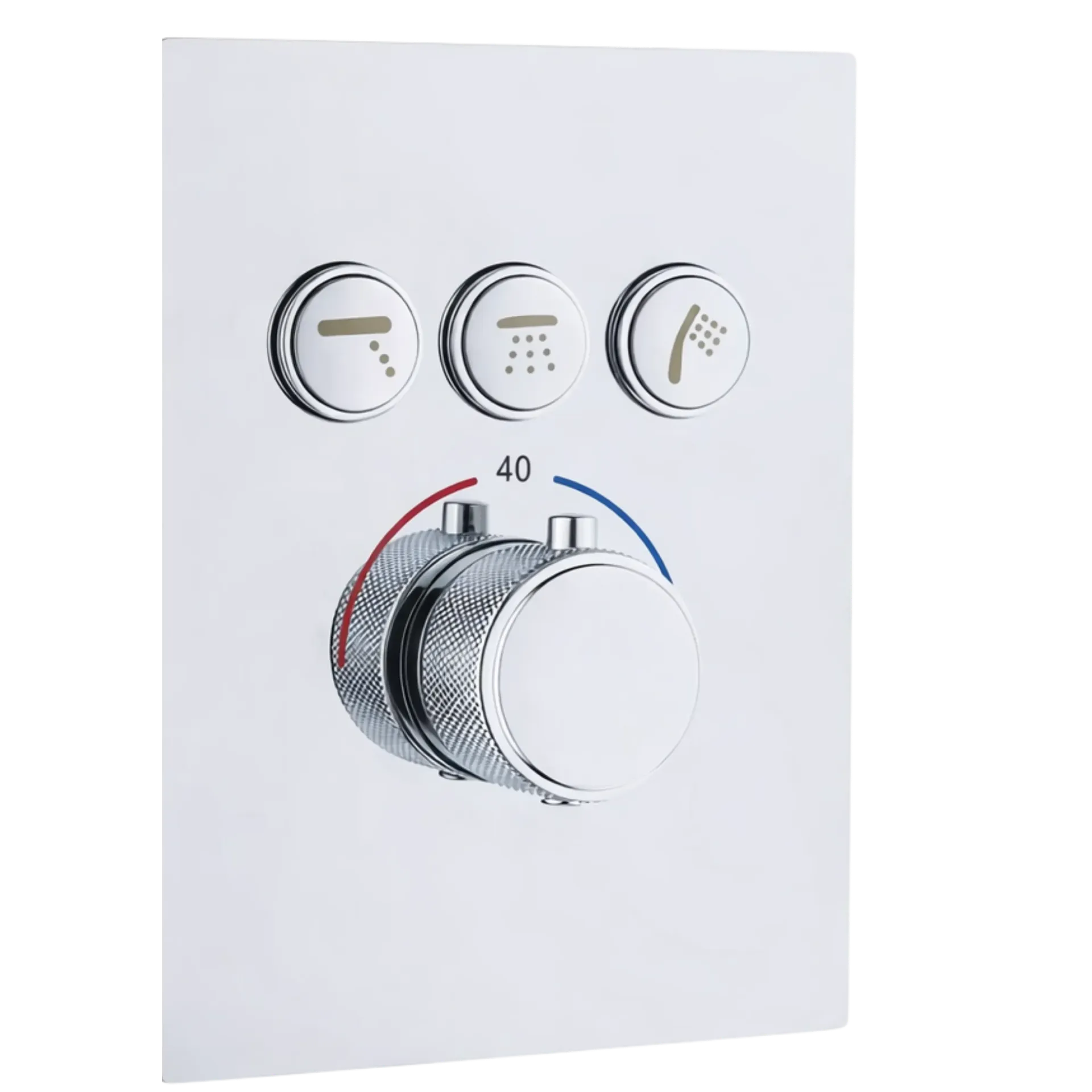 MONOMANDO DE DUCHA TERMOSTATICO 3 FUNCIONES CROMADO RIVER