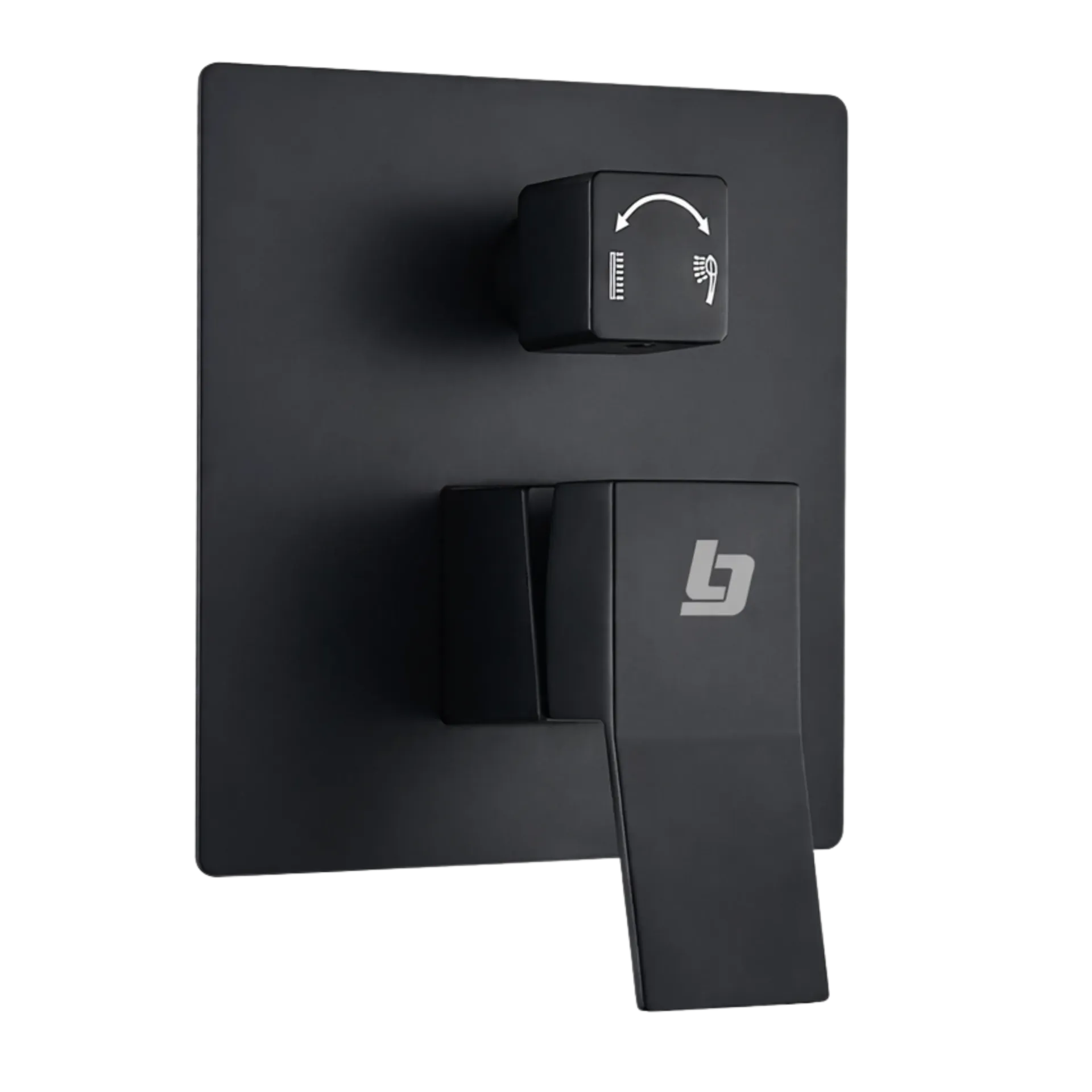 MONOMANDO DE DUCHA PIAZZA CON DIVERTOR NEGRO MATE BG