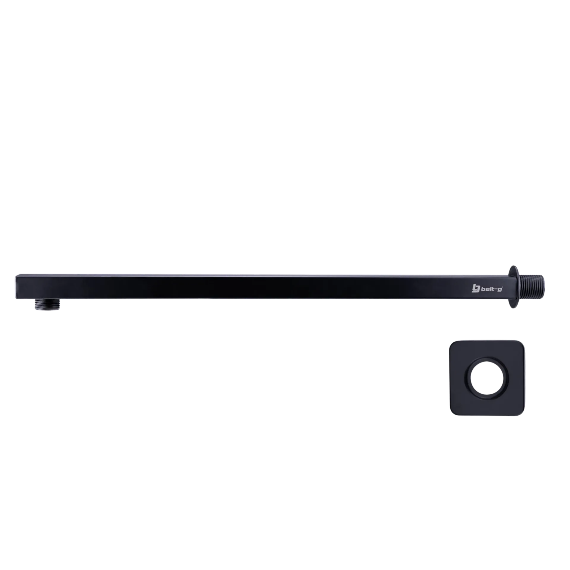 BRAZO DE DUCHA CUADRADO NEGRO MATE BG