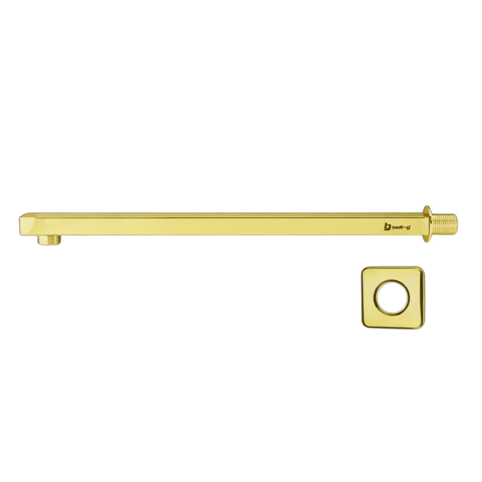 [GRI-1031] BRAZO DE DUCHA CUADRADO DORADO MATE BG