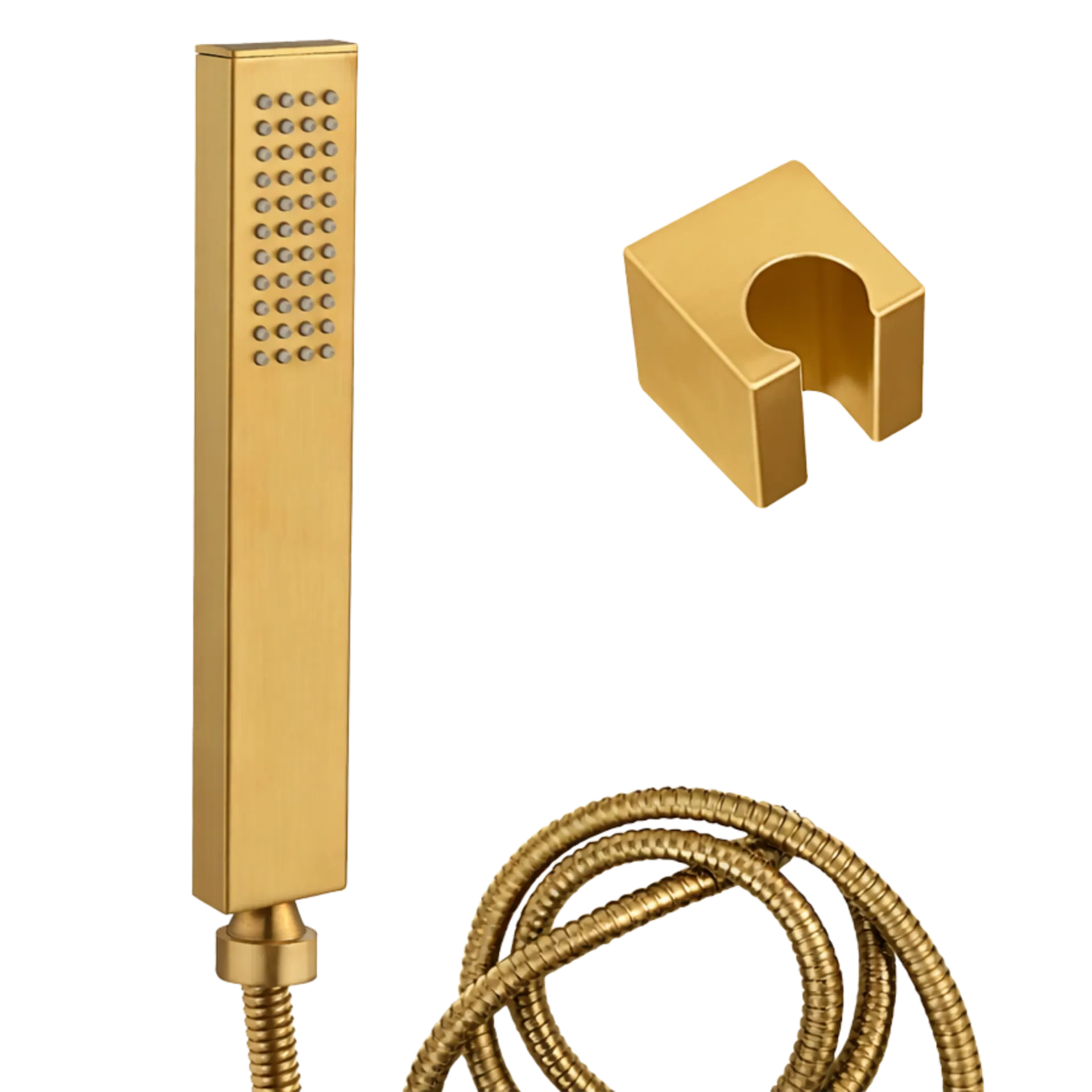 DUCHA DE MANO RECTANGULAR DORADO MATE BG