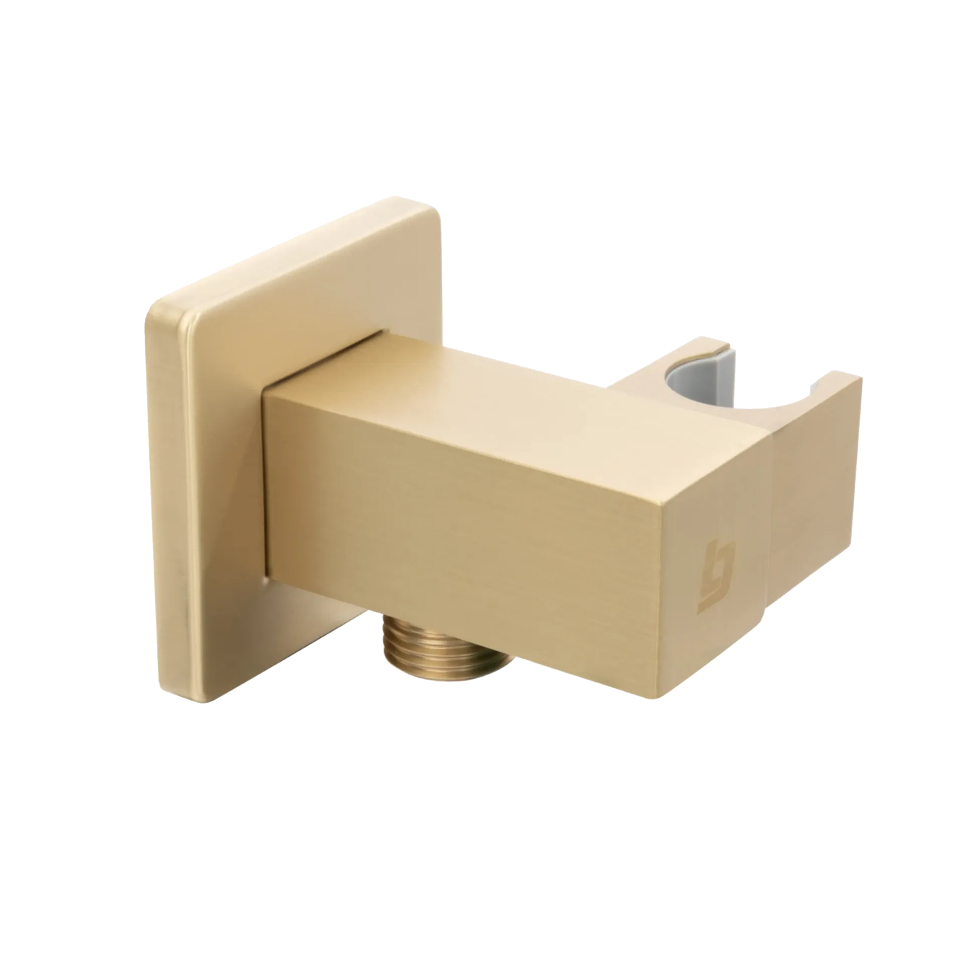 TOMA DE AGUA CUADRADA CON SOPORTE DORADO MATE BG