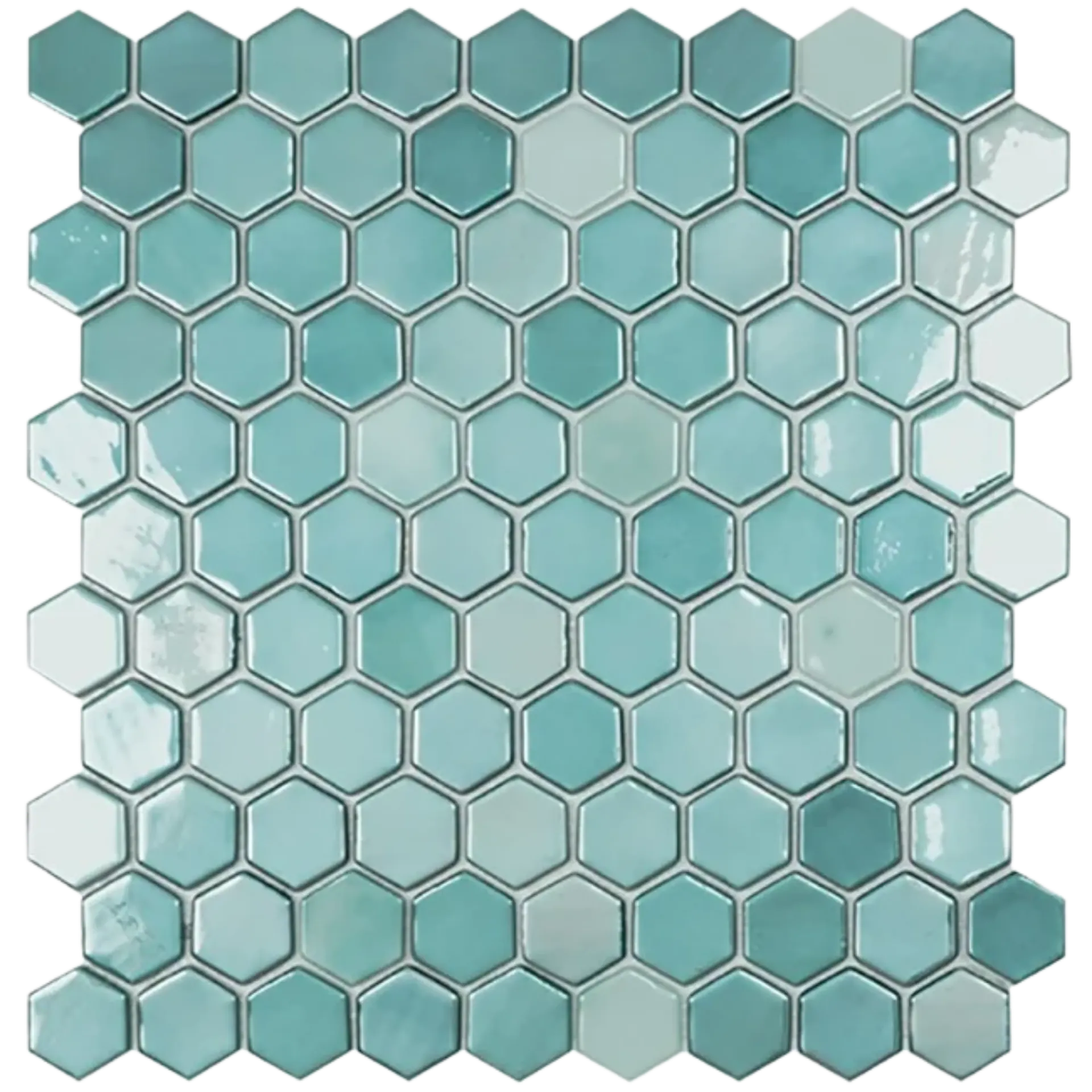 MOSAICO LUX TUSQUOISE HEXAGONAL VIDREPUR