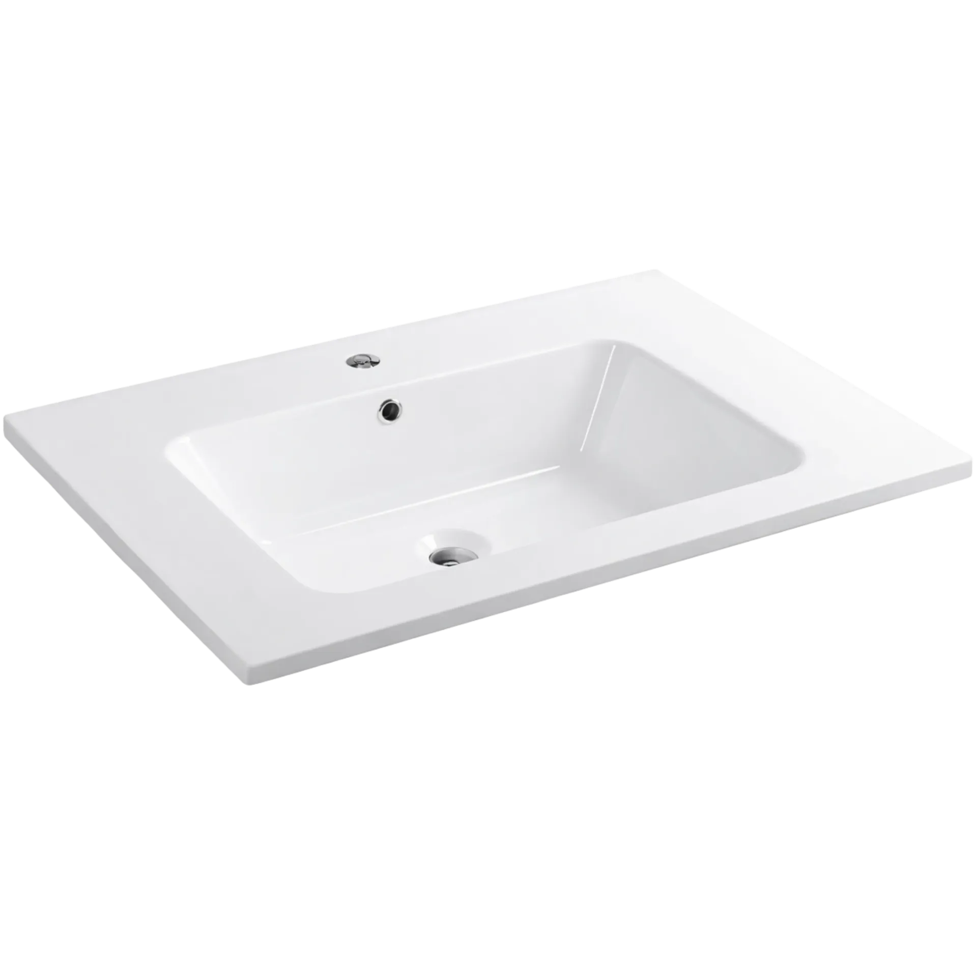 LAVAMANOS DE EMPOTRAR DE RESINA 61CM BLANCO MATE EUROPA