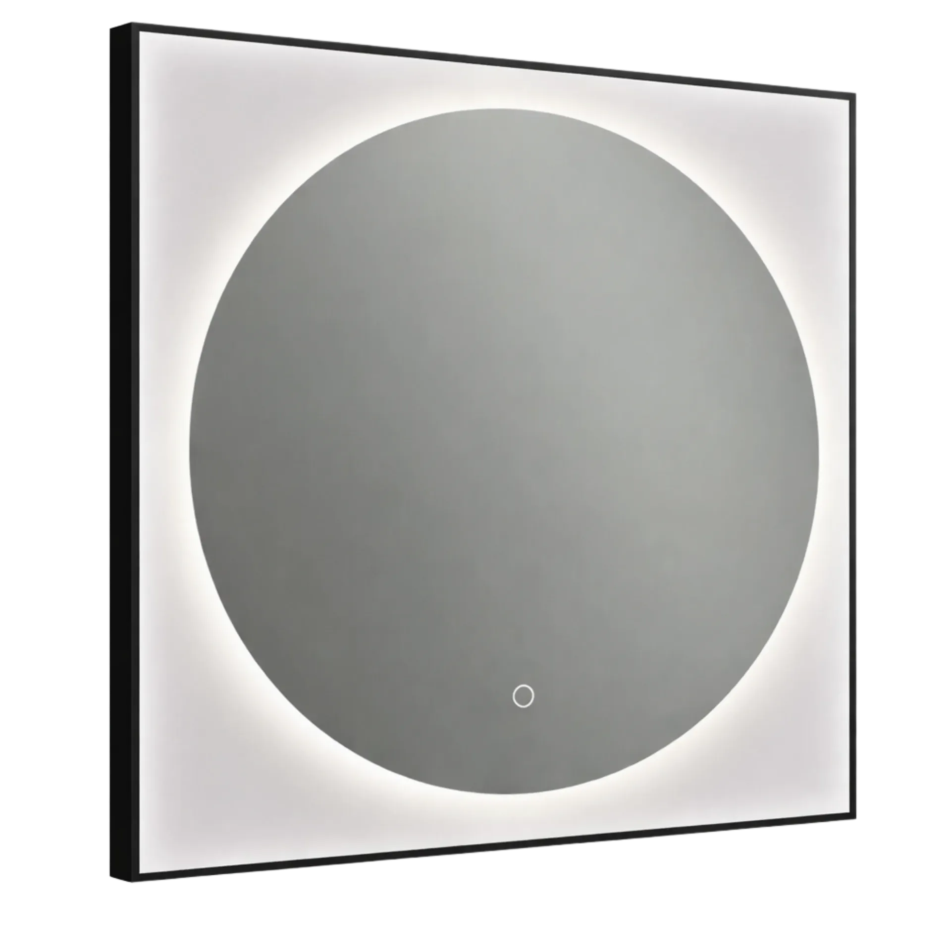 [ESP-006] ESPEJO LED CON MARCO METALICO 70CM NEGRO MATE EUROPA