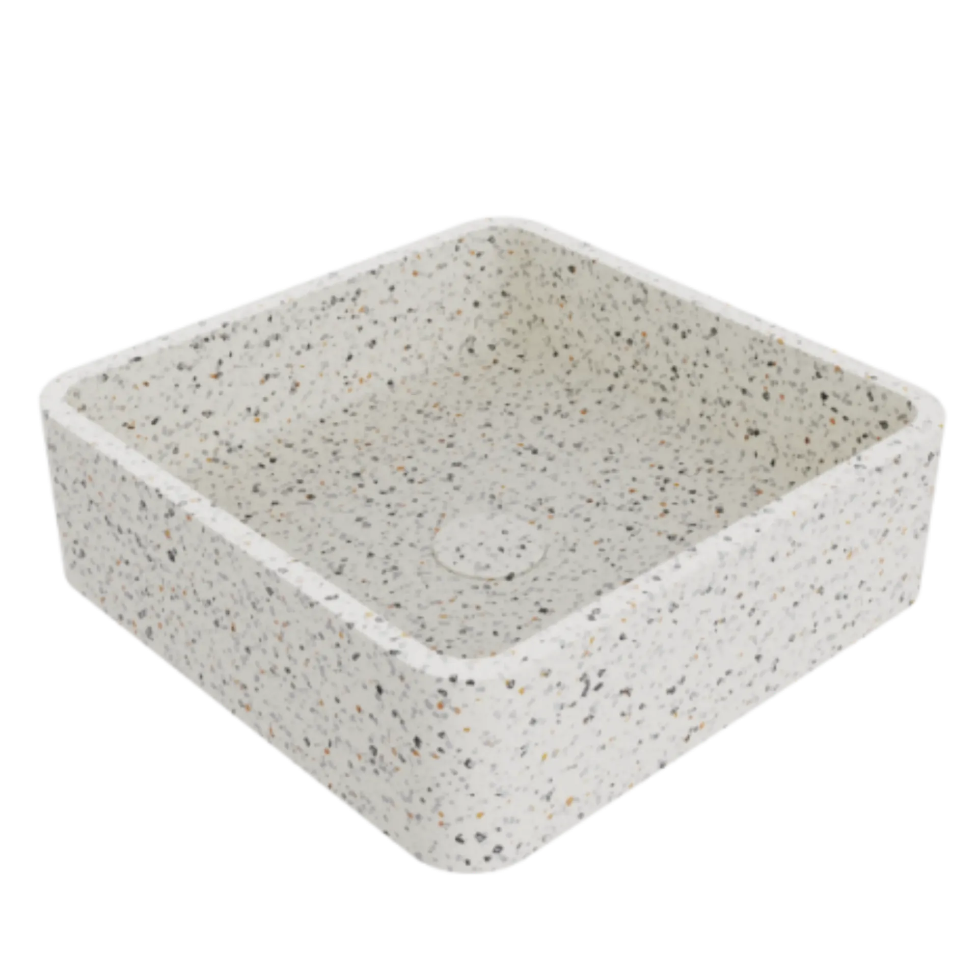 [NVLAV7822] LAVAMANOS ESSENZA SQUARE 39CM TERRAZO WHITE NOVA