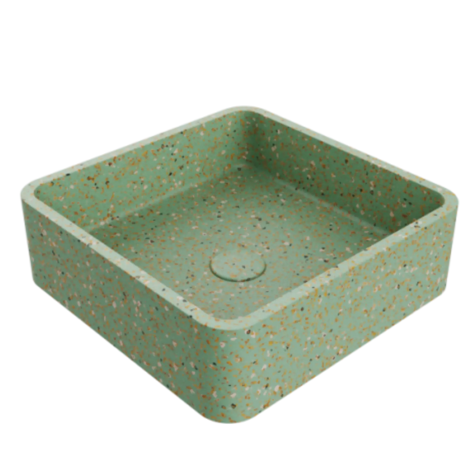LAVAMANOS ESSENZA SQUARE 39CM TERRAZO FUN GREEN NOVA