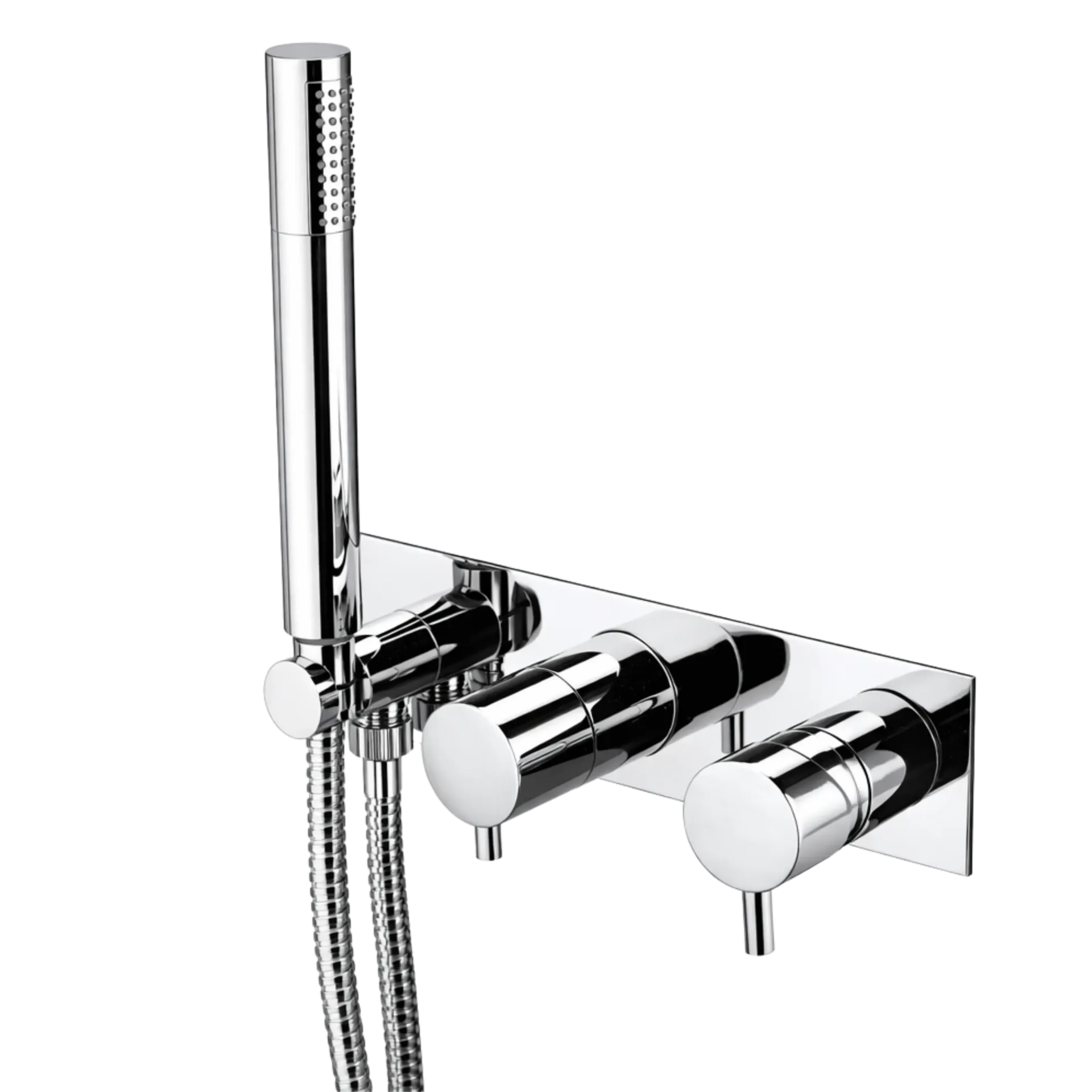 GRUPO DE DUCHA 2 SALIDAS + DUCHA TELEFONO CROMADO KUBO