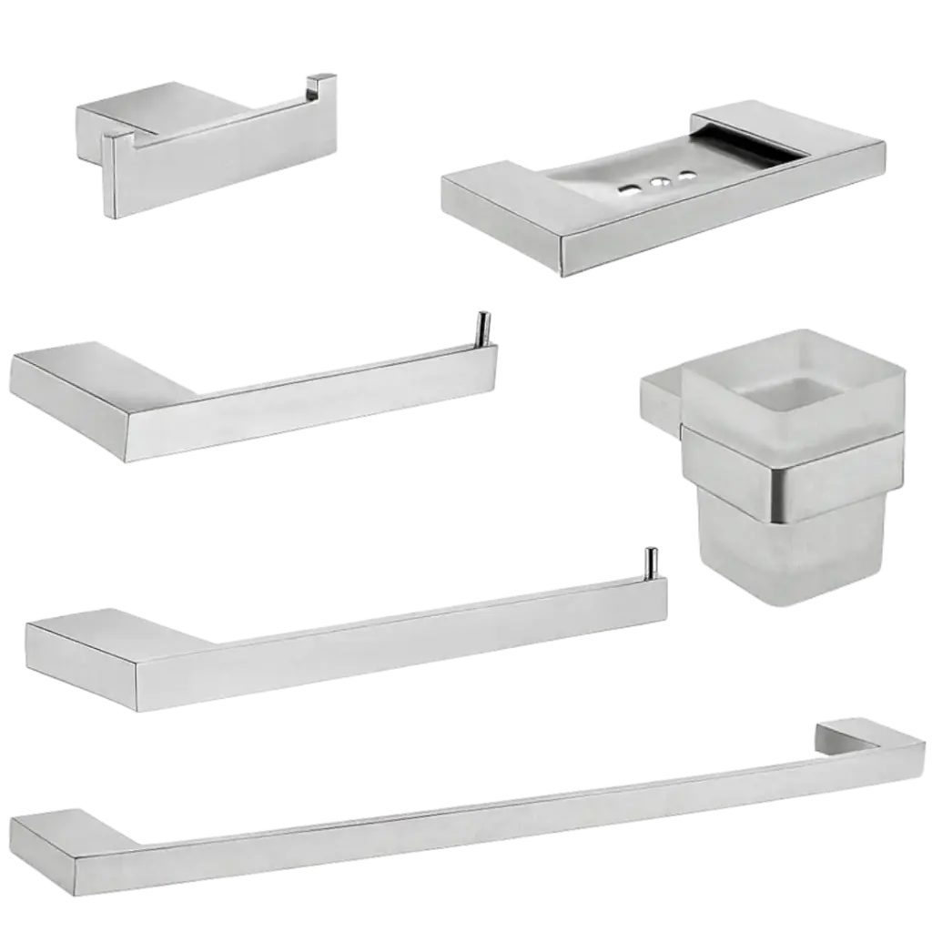 [ACCE-042] SET DE ACCESORIOS 6 PIEZAS VALENCIA SATINADO EUROPA