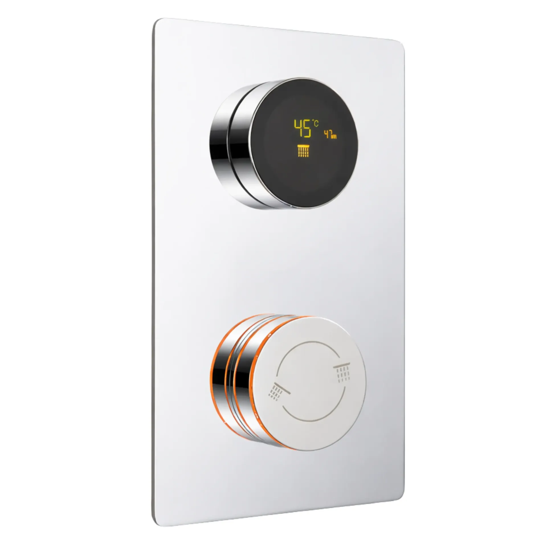 MONOMANDO DE DUCHA TERMOSTATICO SMART LED 3 FUNCIONES CROMADO RIVER