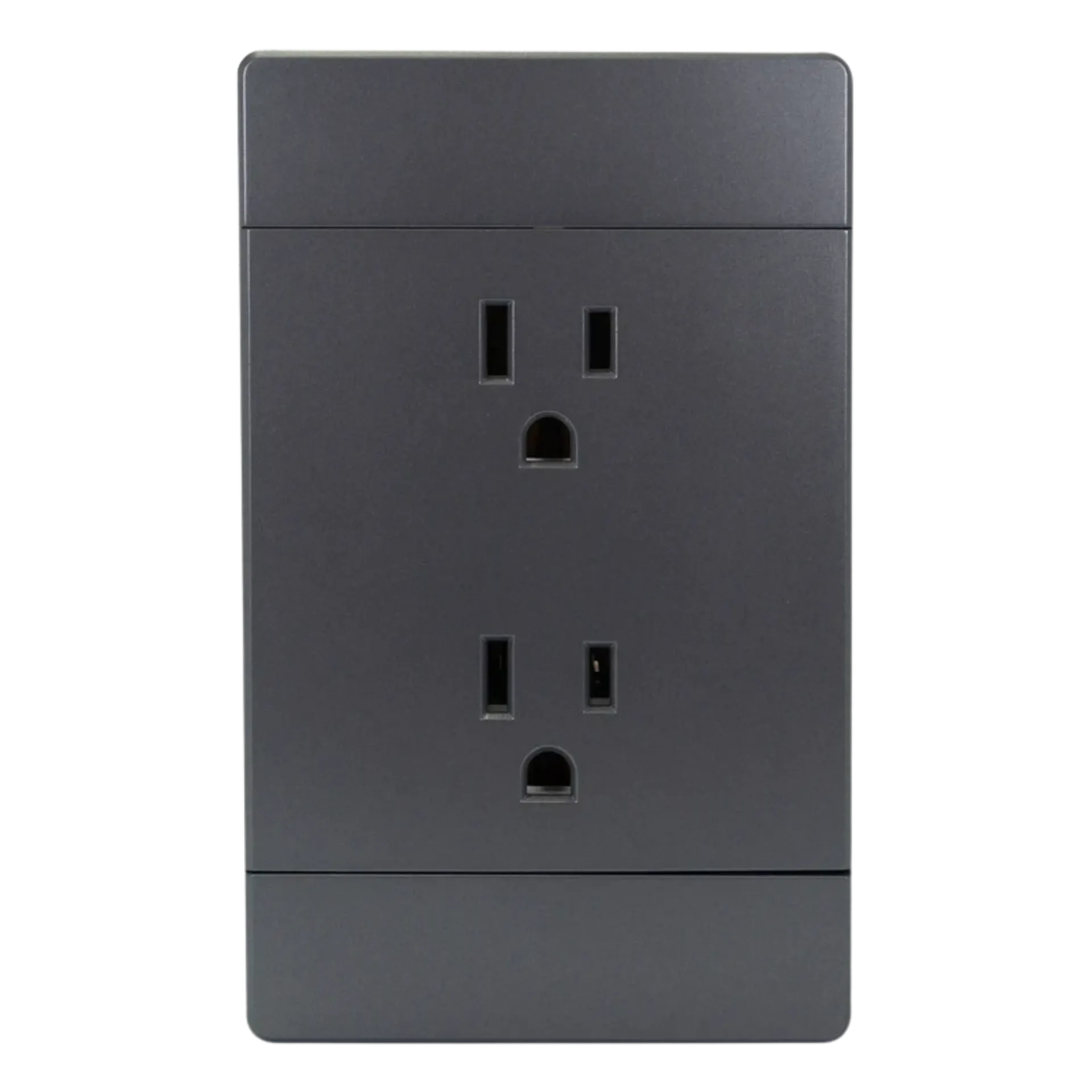 TOMA CORRIENTE DOBLE GRIS OSCURO SP