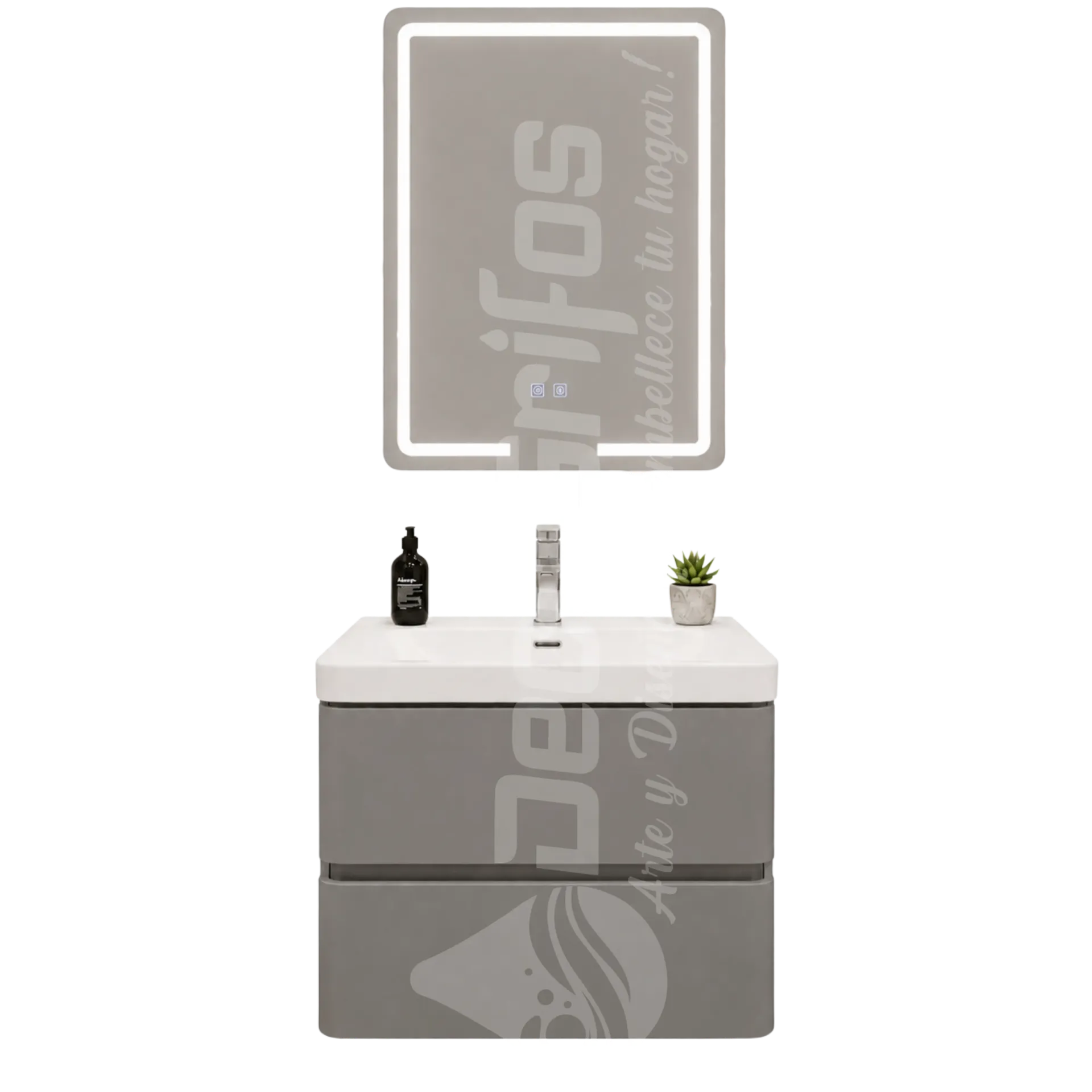 [NAKHOMG] MUEBLE DE BAÑO NAKHOM 60CM GRIS THAI