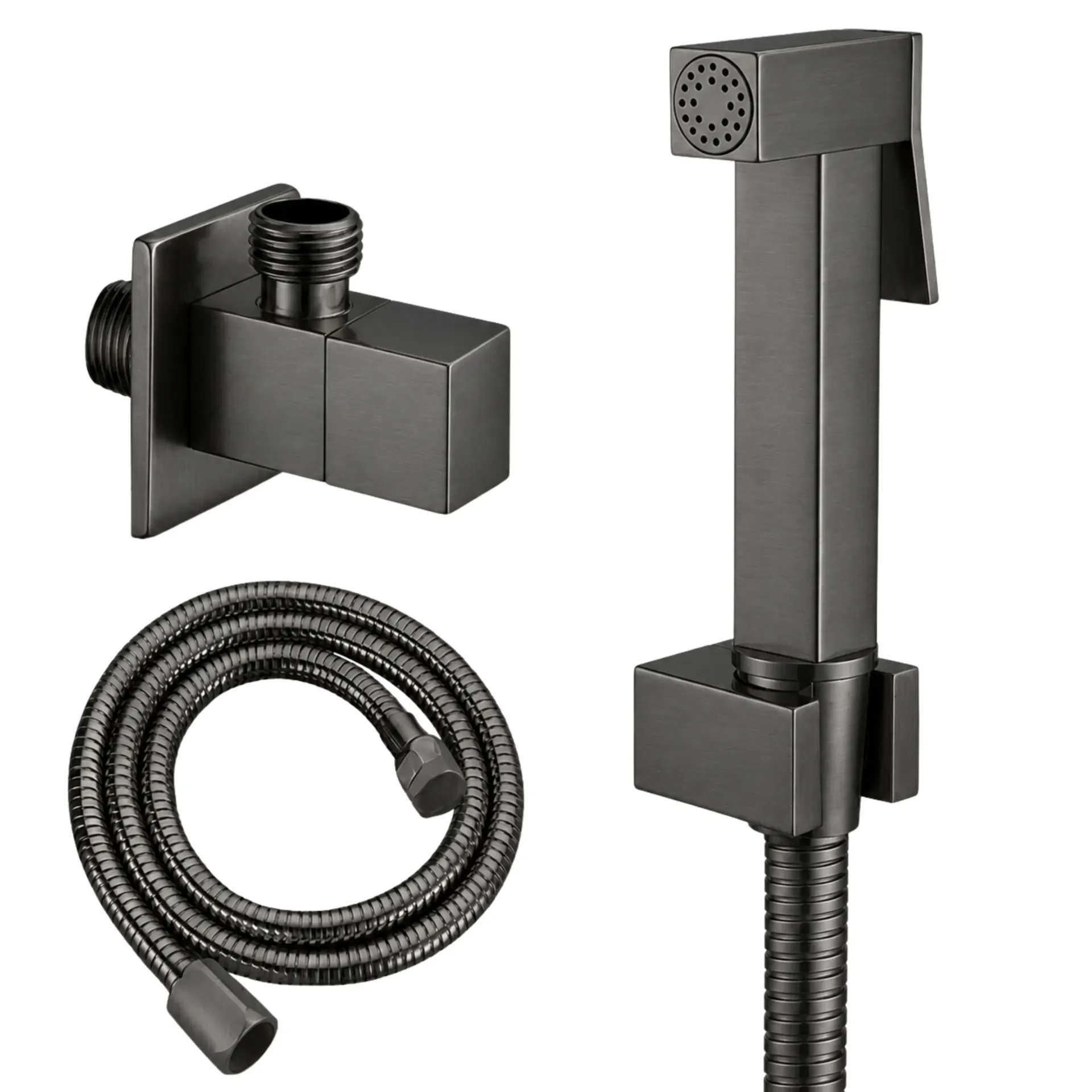 DUCHA DE MANO BIDET APOLO GUN METAL RIVER