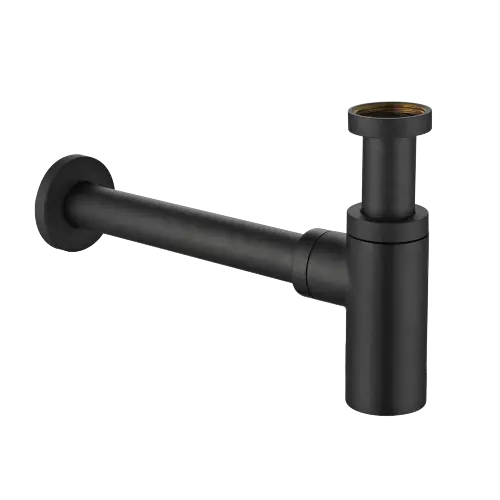[ACCE-030] SIFON DE LAVAMANOS DECORATIVO TOLEDO NEGRO MATE EUROPA