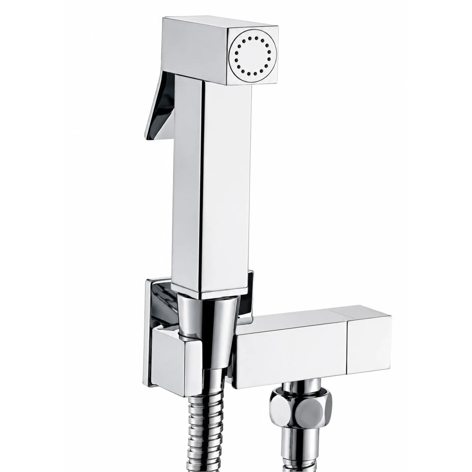 [KU-141101PS30] DUCHA BIDET CUADRADA CROMADO KUBO