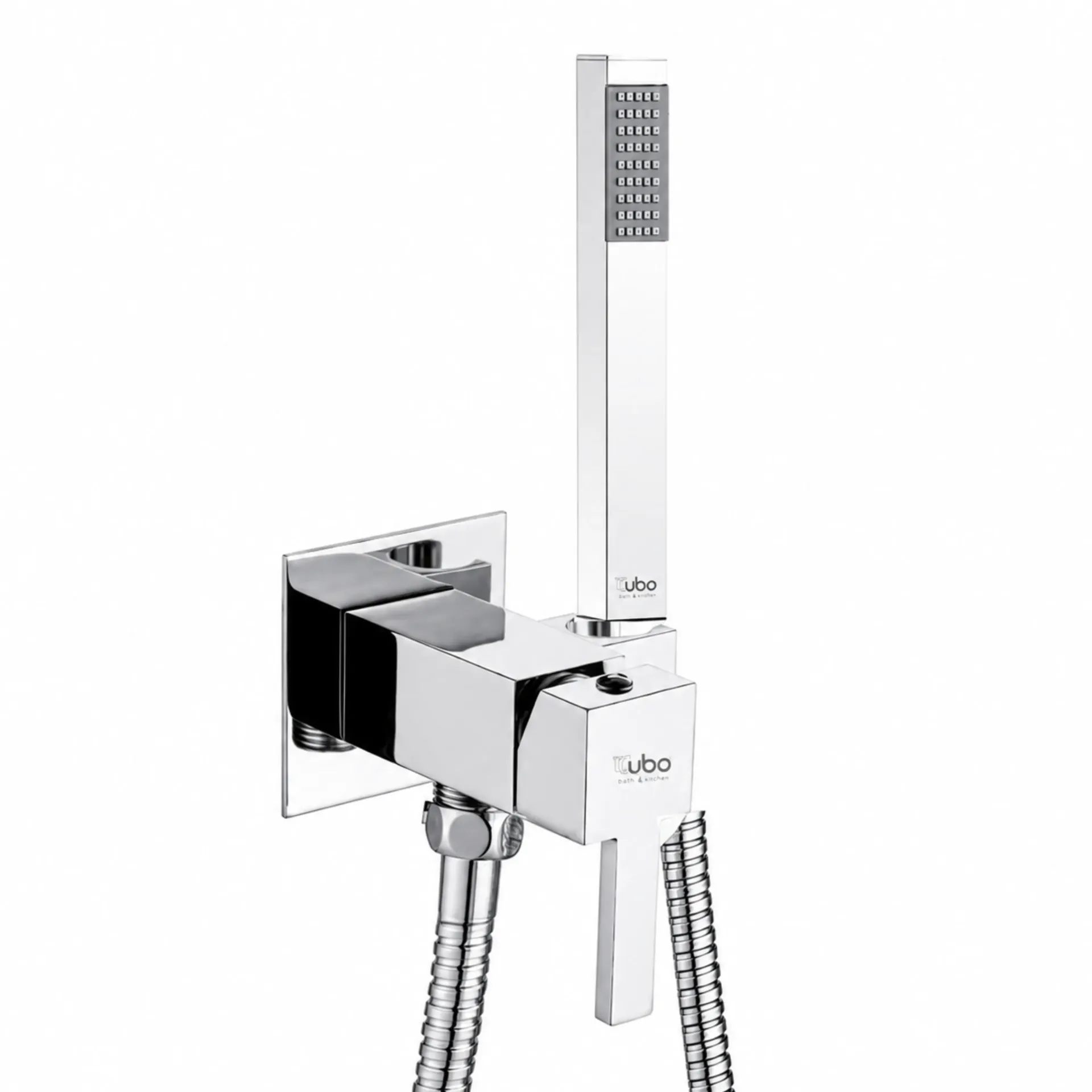 [KU-072401E] DUCHA BIDET CON MEZCLADOR CUADRADA CROMADO KUBO