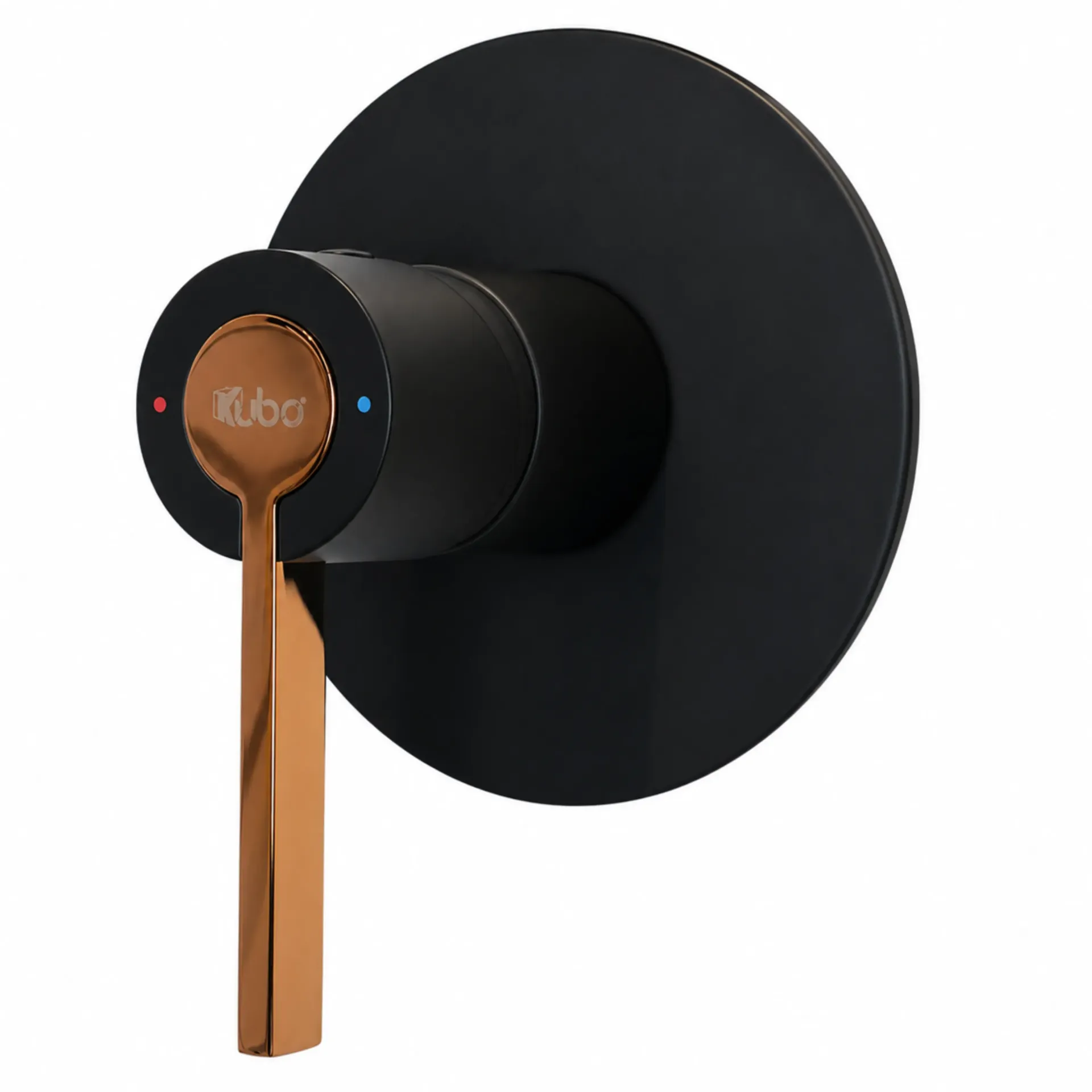 [KUBO-120RGE] MONOMANDO DE DUCHA NEGRO GOLD ROSE KUBO