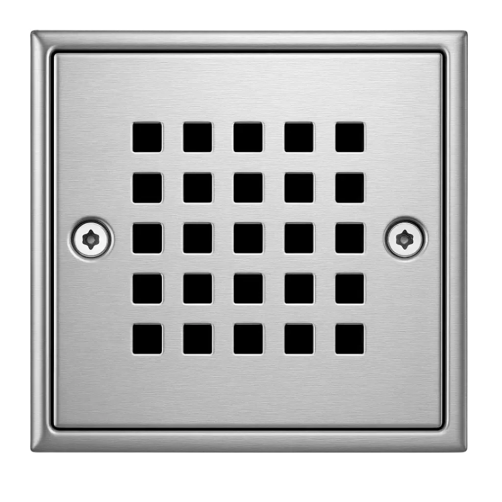 REJILLA CUADRADA PERFORADA 10X10CM SATINADO EUROPA