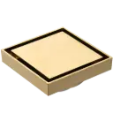 REJILLA CUADRADA OCULTA 10X10CM DORADO MATE EUROPA