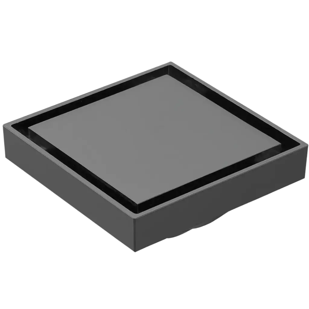 REJILLA CUADRADA OCULTA 10X10CM GUN METAL EUROPA