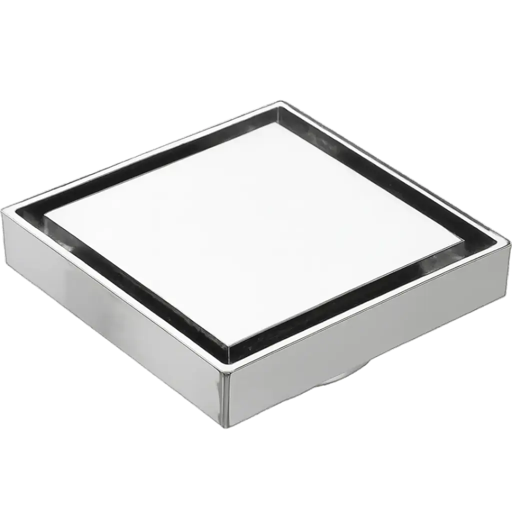 REJILLA CUADRADA OCULTA 10X10CM CROMADO EUROPA