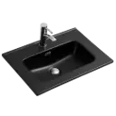 LAVAMANOS DE EMPOTRAR 61CM NEGRO MATE EUROPA