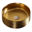 LAVAMANOS REDONDO 36CM DORADO BRILLANTE EUROPA