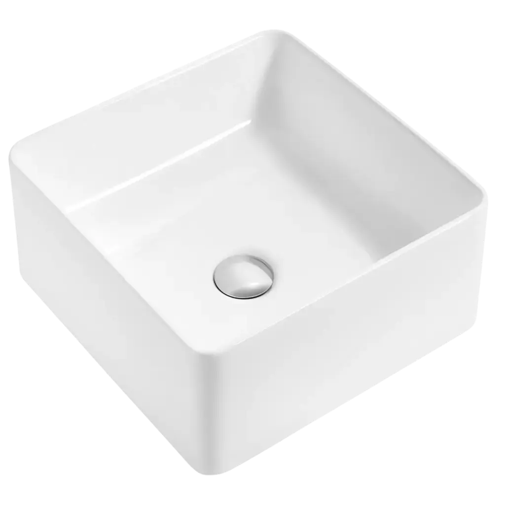 LAVAMANOS CUADRADO 37CM BLANCO EUROPA