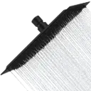 DUCHA REGADERA CUADRADA APOLO 20CM NEGRO MATE RIVER